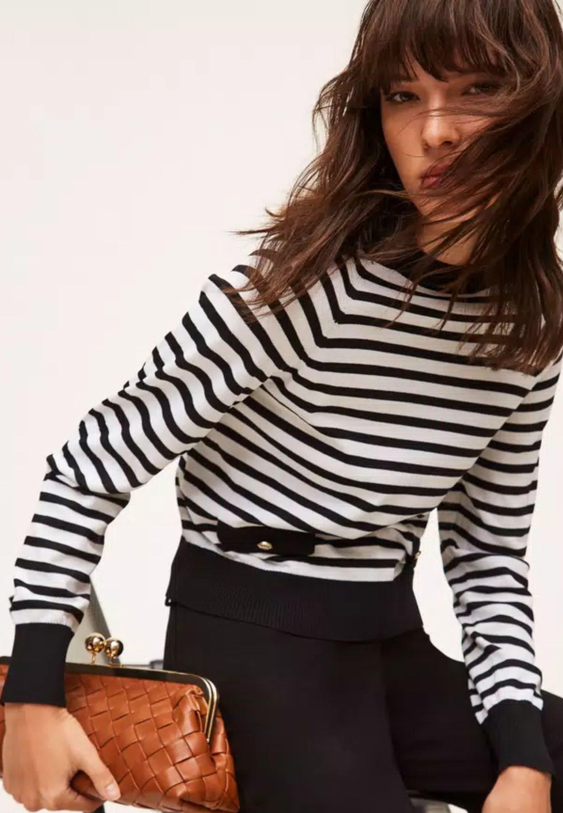 Maglia girocollo a righe Actitude 