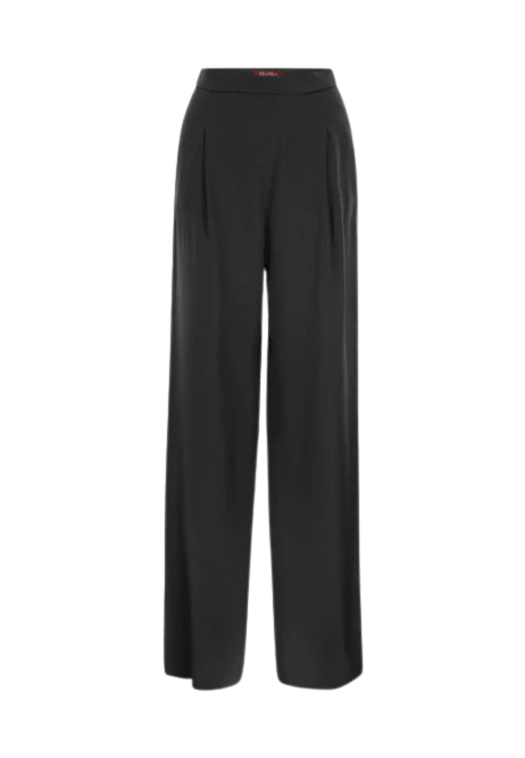 Pantalone Attila in Envers Satin Nero 
