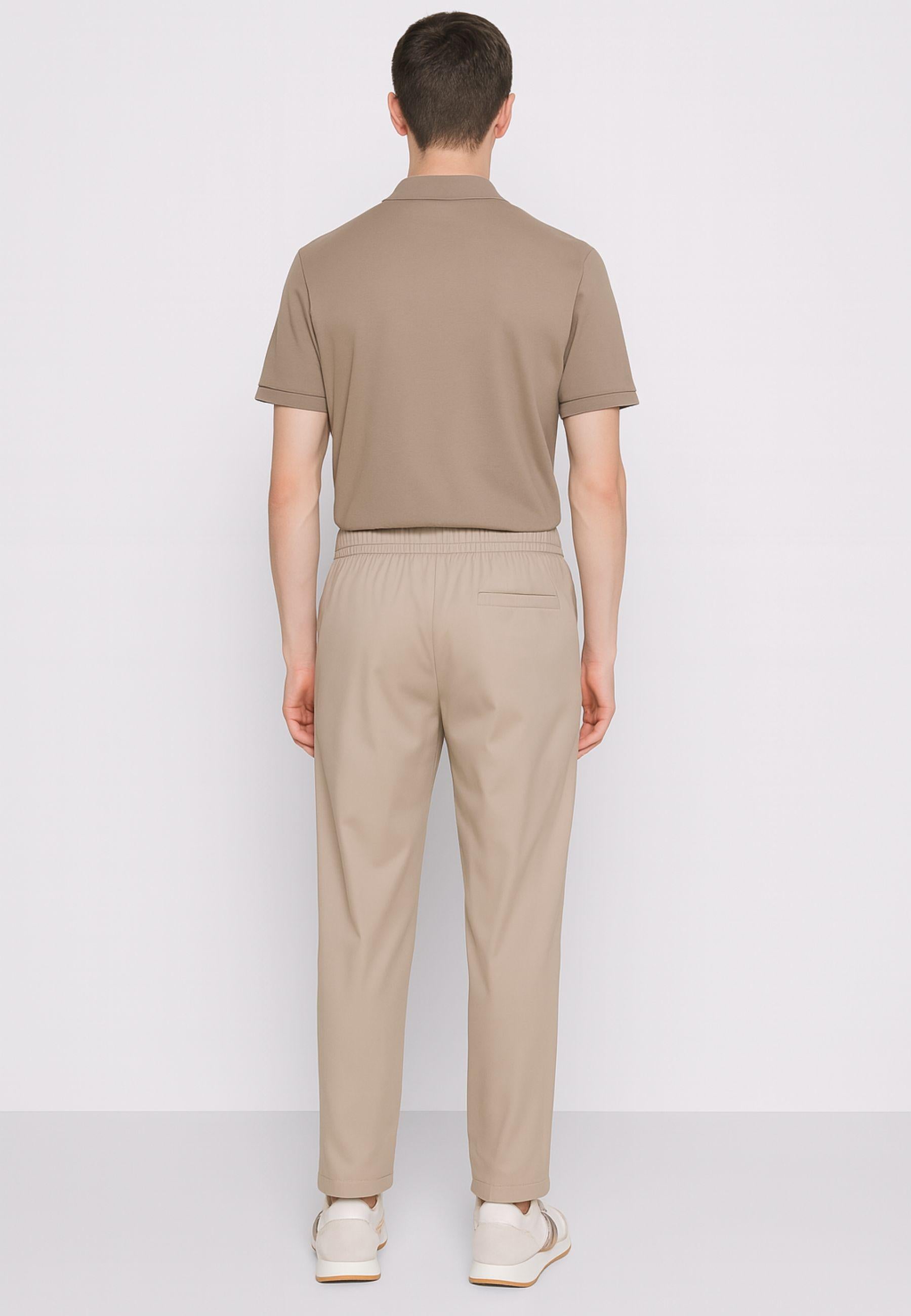 PANTALONE L30 COTTON STRETCH PULL UP RELAXED TAPERED<BR/> 