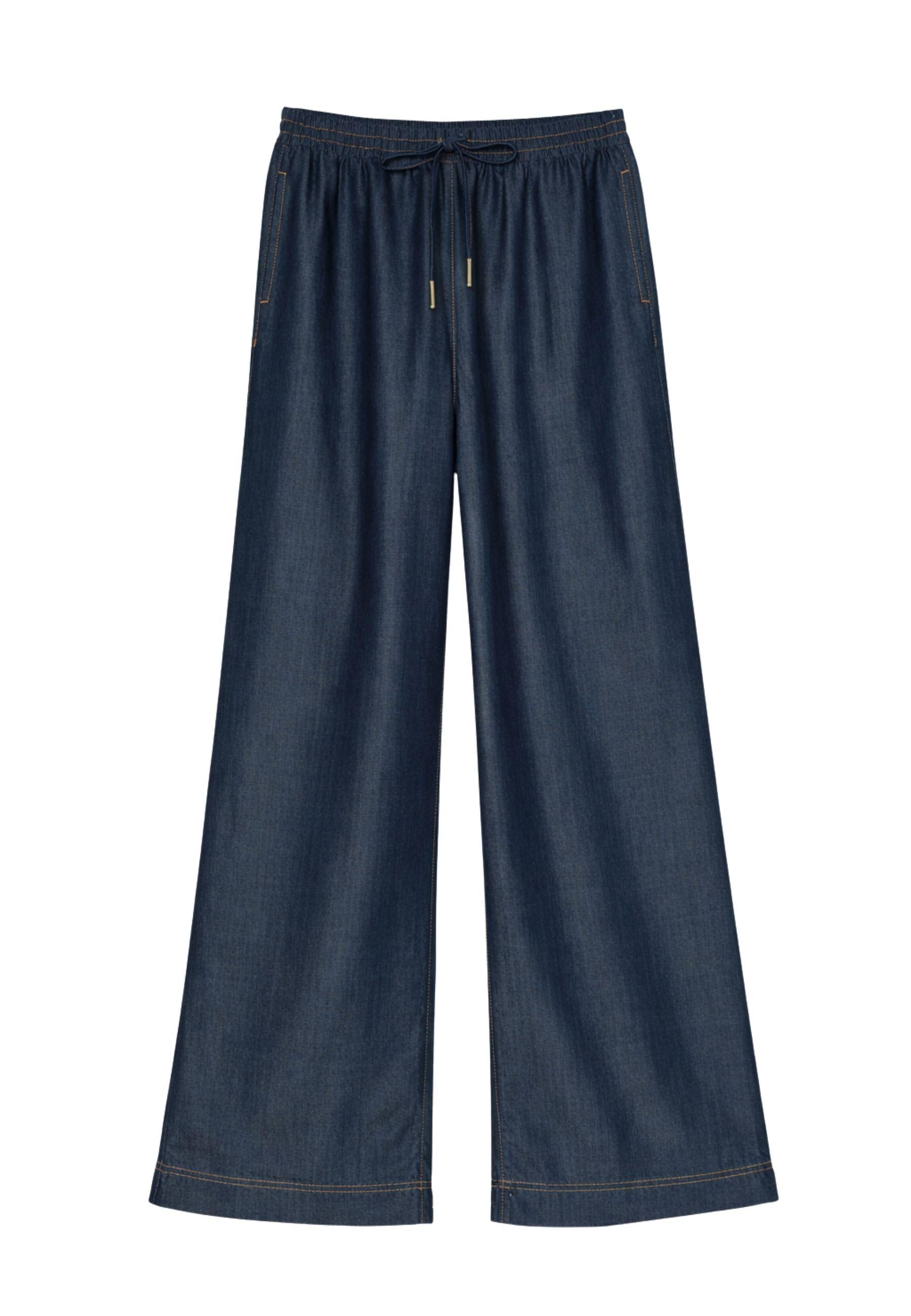 Pantaloni ampi in chambray 