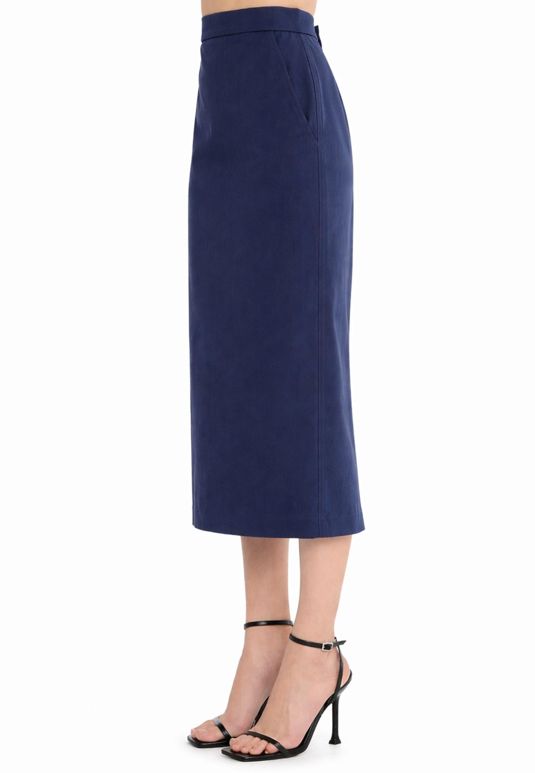 Max Mara Studio - Gonna longuette a tubino in cotone 