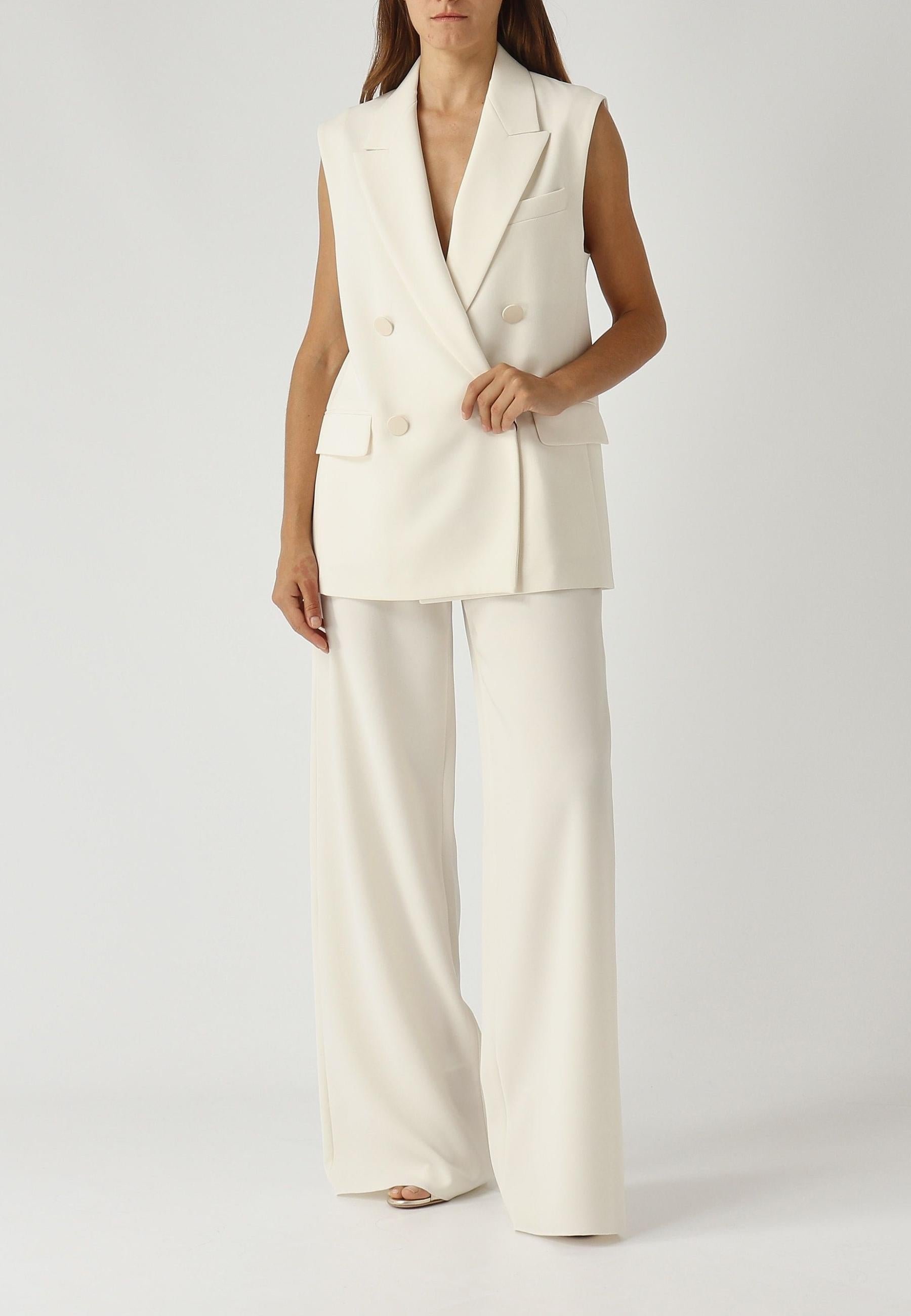 Max Mara Studio Gilet Pomez in tessuto cady 