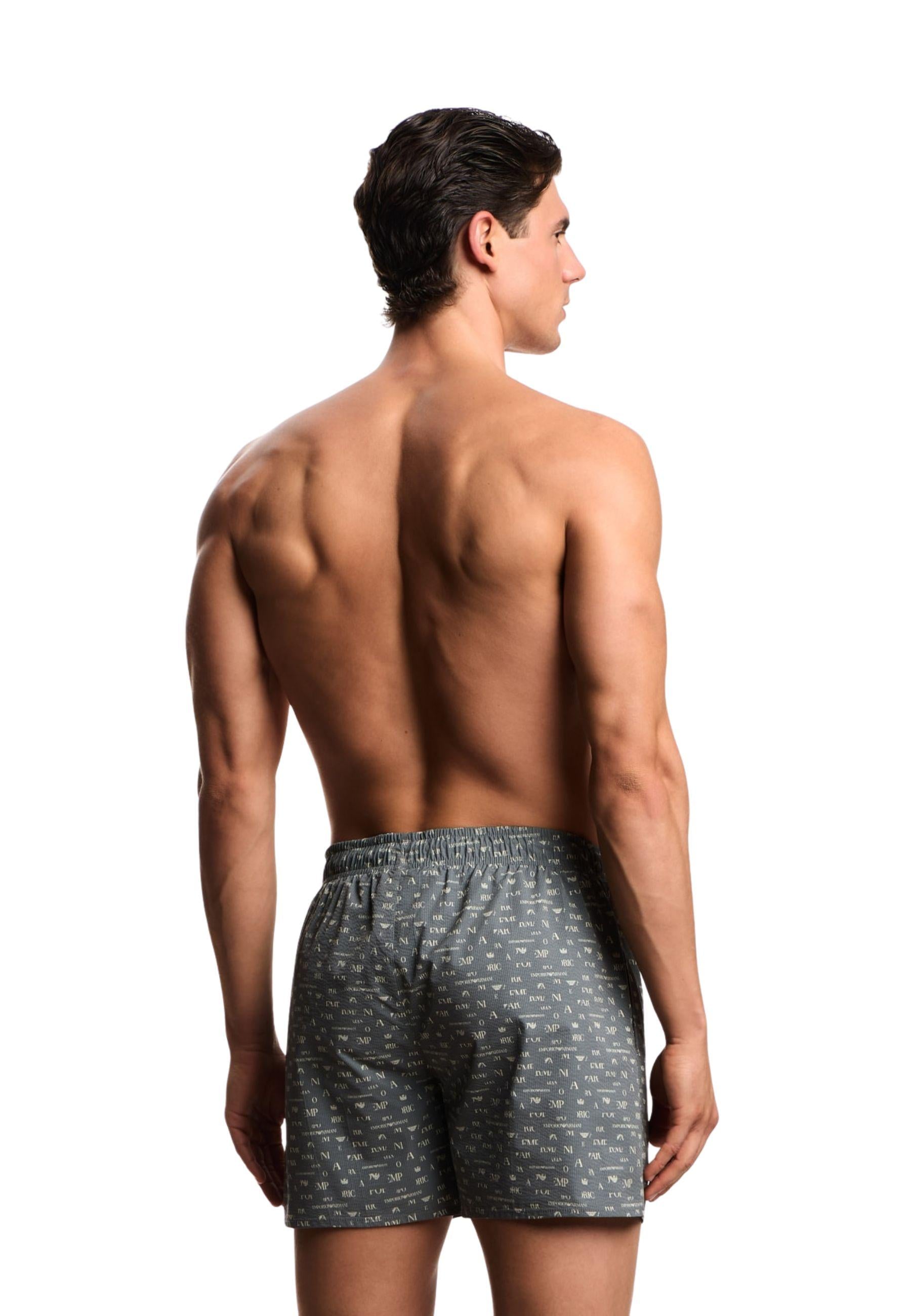 Emporio Armani - Costume shorts grafica Small Logo 