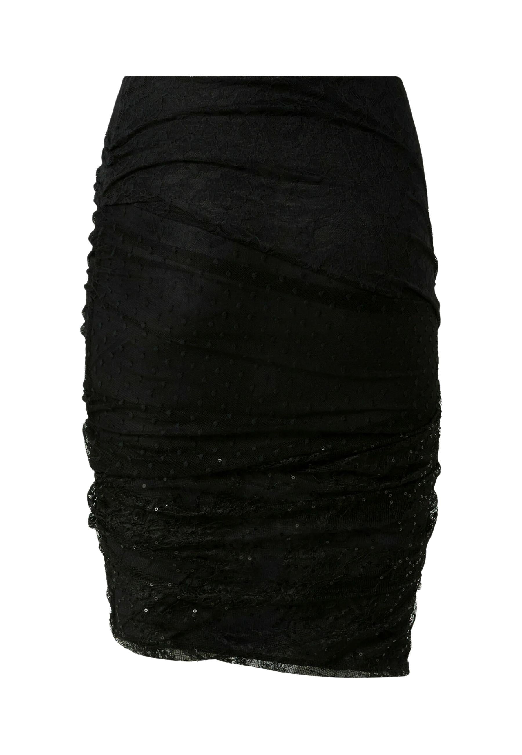 Gonna midi Pinko in pizzo e tulle con strass 