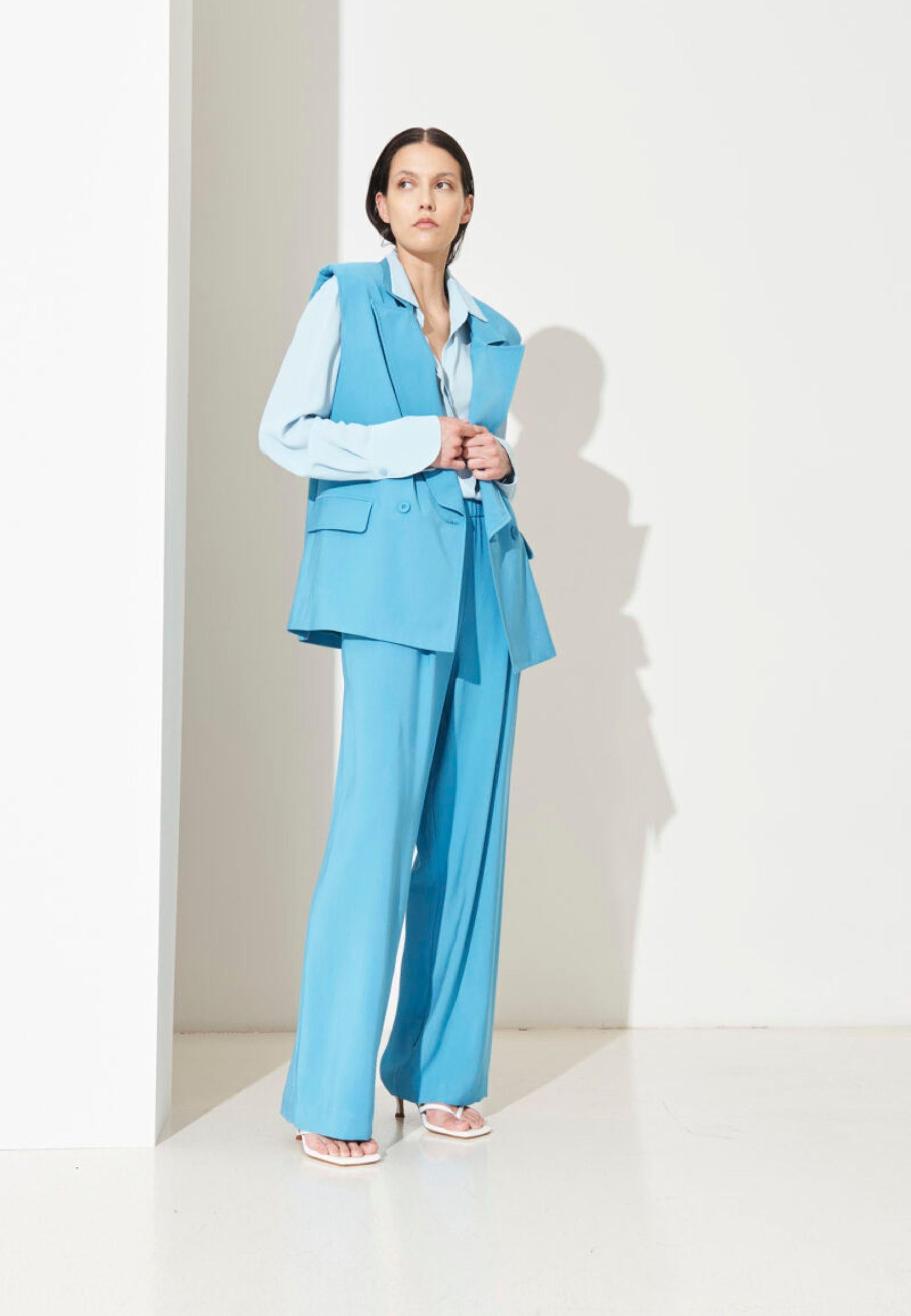 PANTALONE PALAZZO IN TWILL 