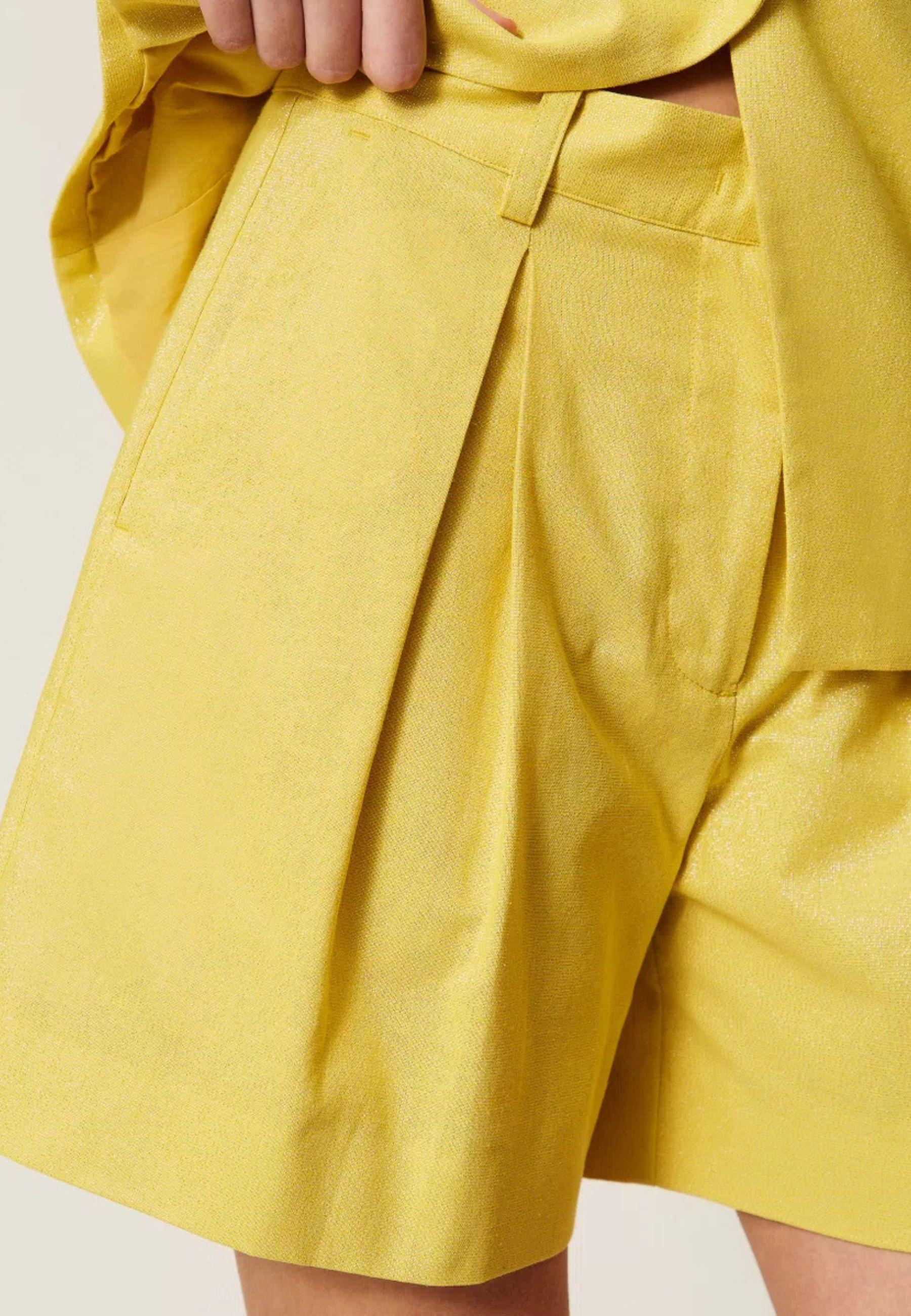 Bermuda Actitude in misto cotone e lino lurex 