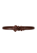 High-waisted belt with floral appliqués - Twinset