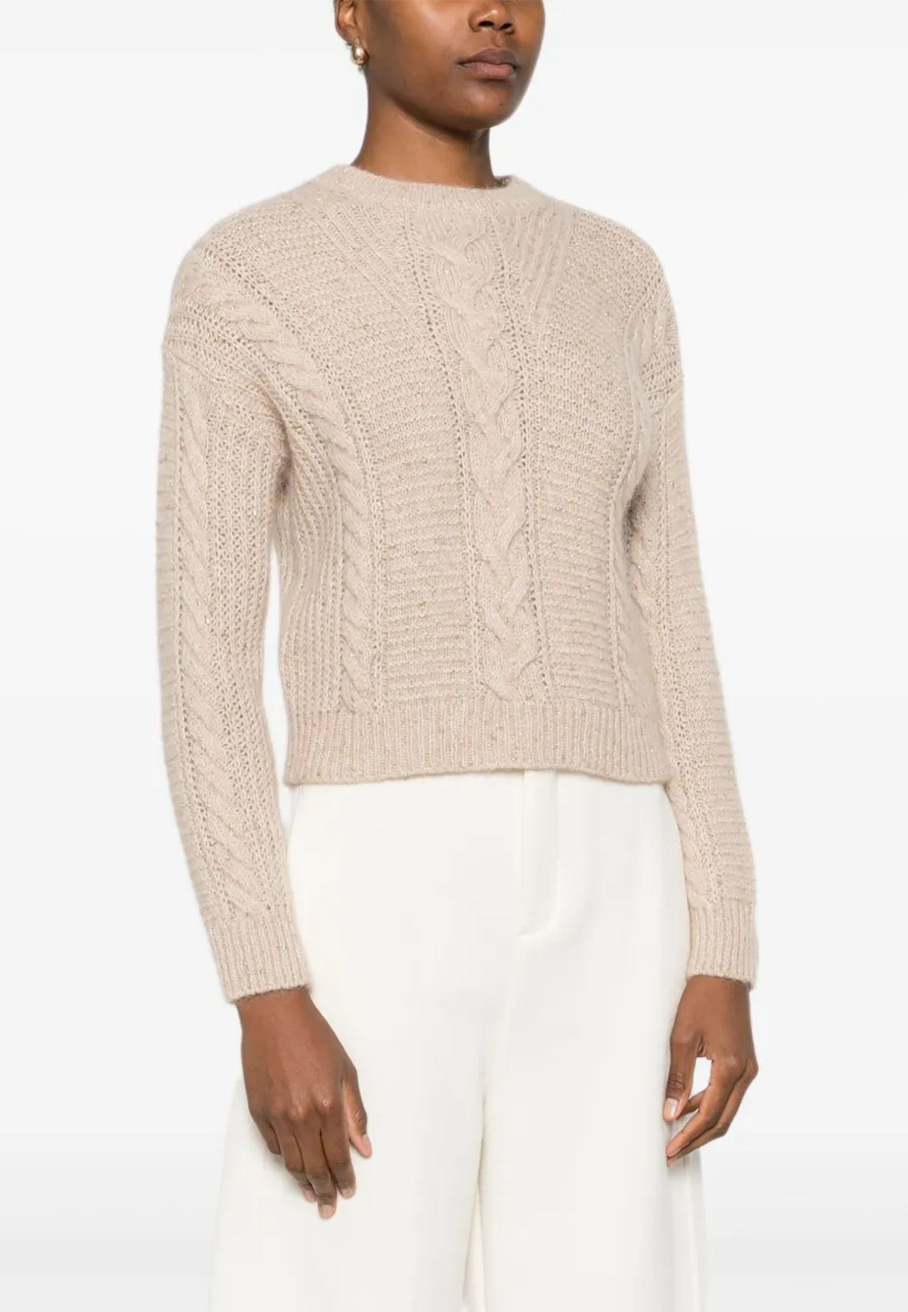 MAX MARA STUDIO - Maglia cropped in filato misto alpaca 