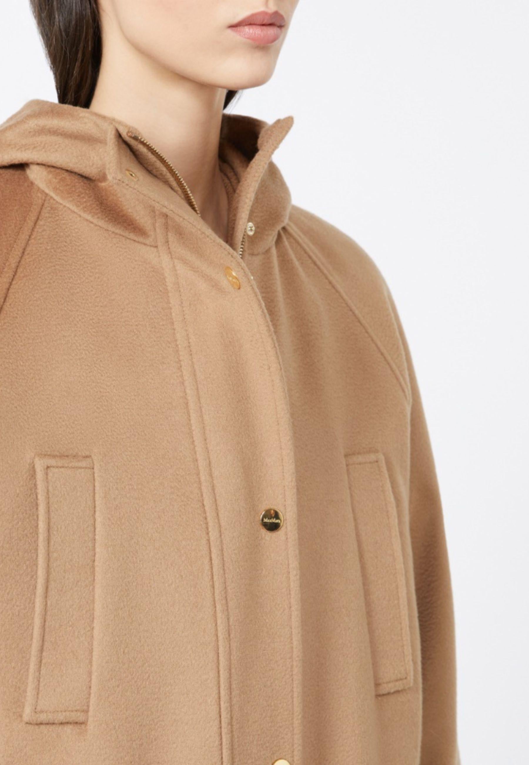 Parka lungo in drap di lana 