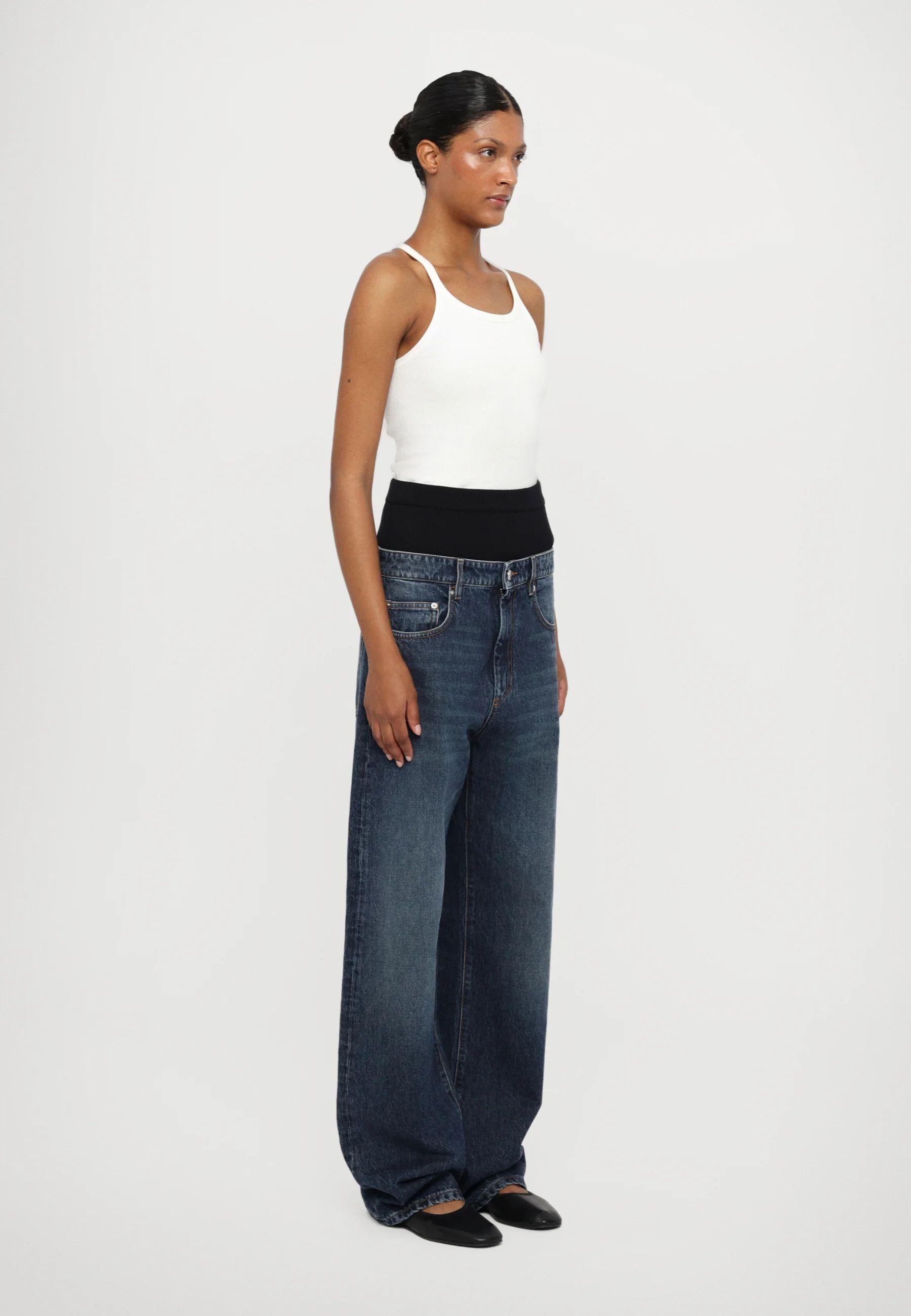 Jeans Sportmax con fascia in maglia 