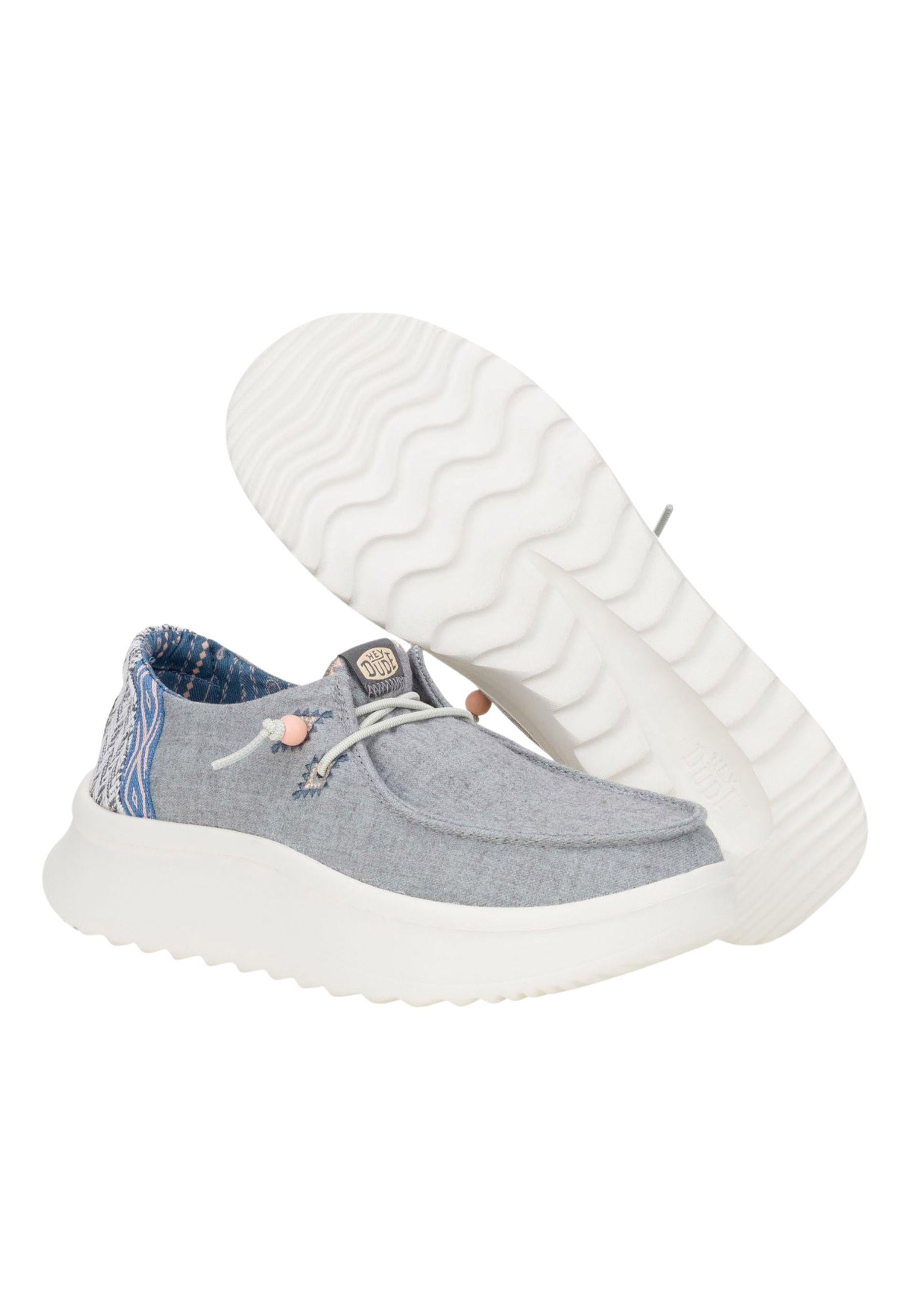 Wendy Peak Chambray Woven da donna - mocassino platform in tessuto intrecciato 