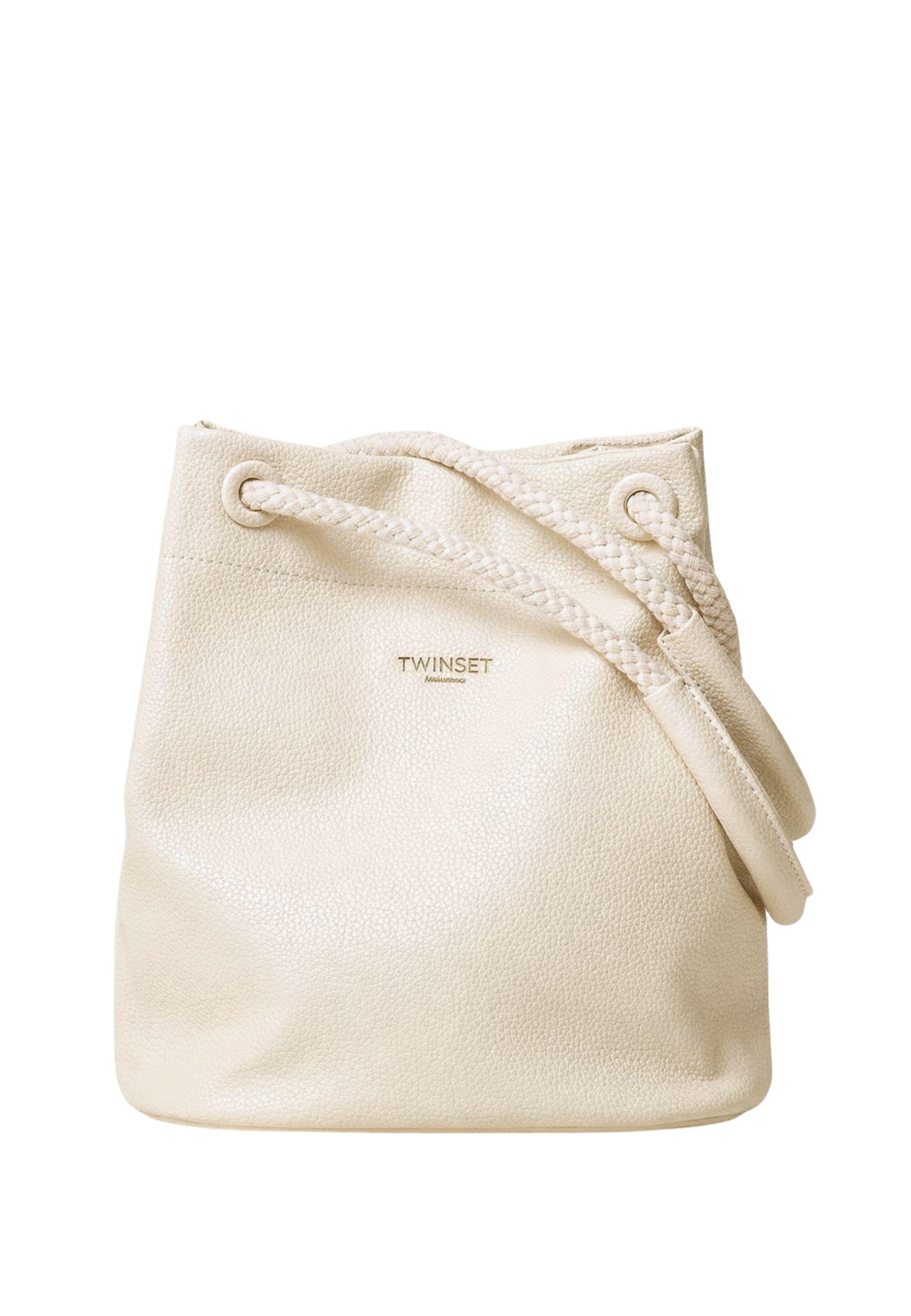 Borsa secchiello con manici in corda 