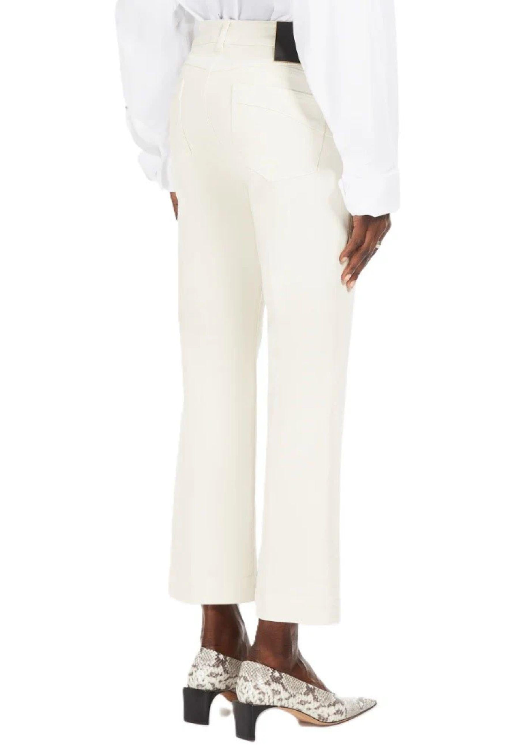 Max Mara - Pantaloni in cotone color bianco sporco 