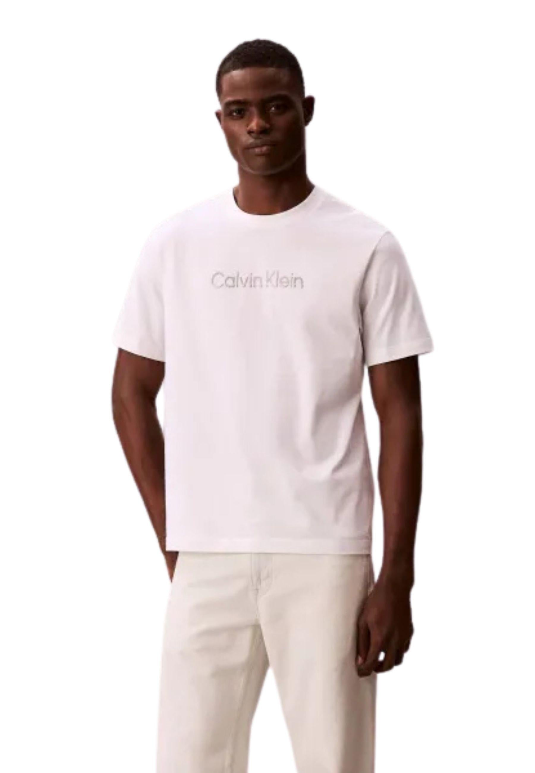 T-shirt Calvin Klein in cotone - Bianca 