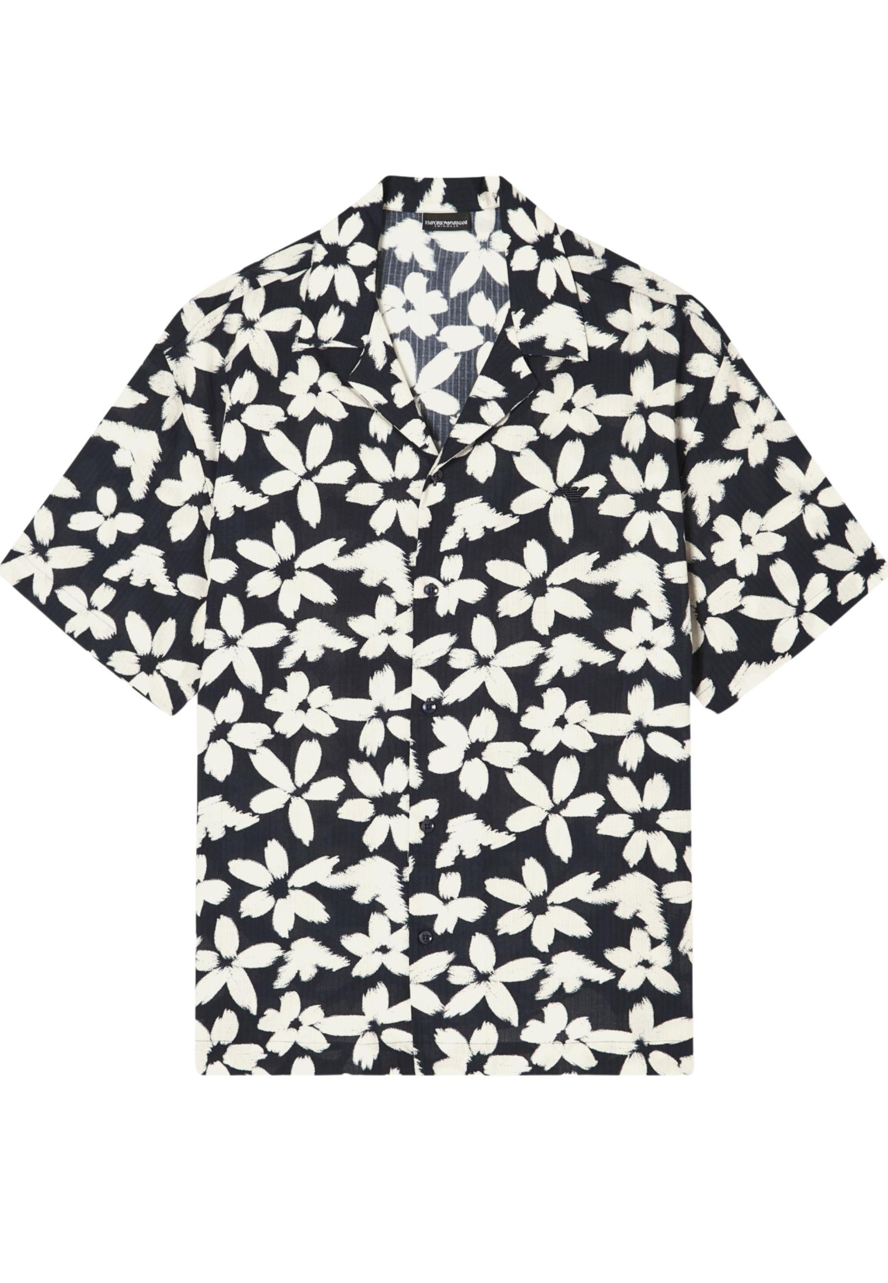 EMPORIO ARMANI - Camicia Beachwear Fantasia Flower Eagle 