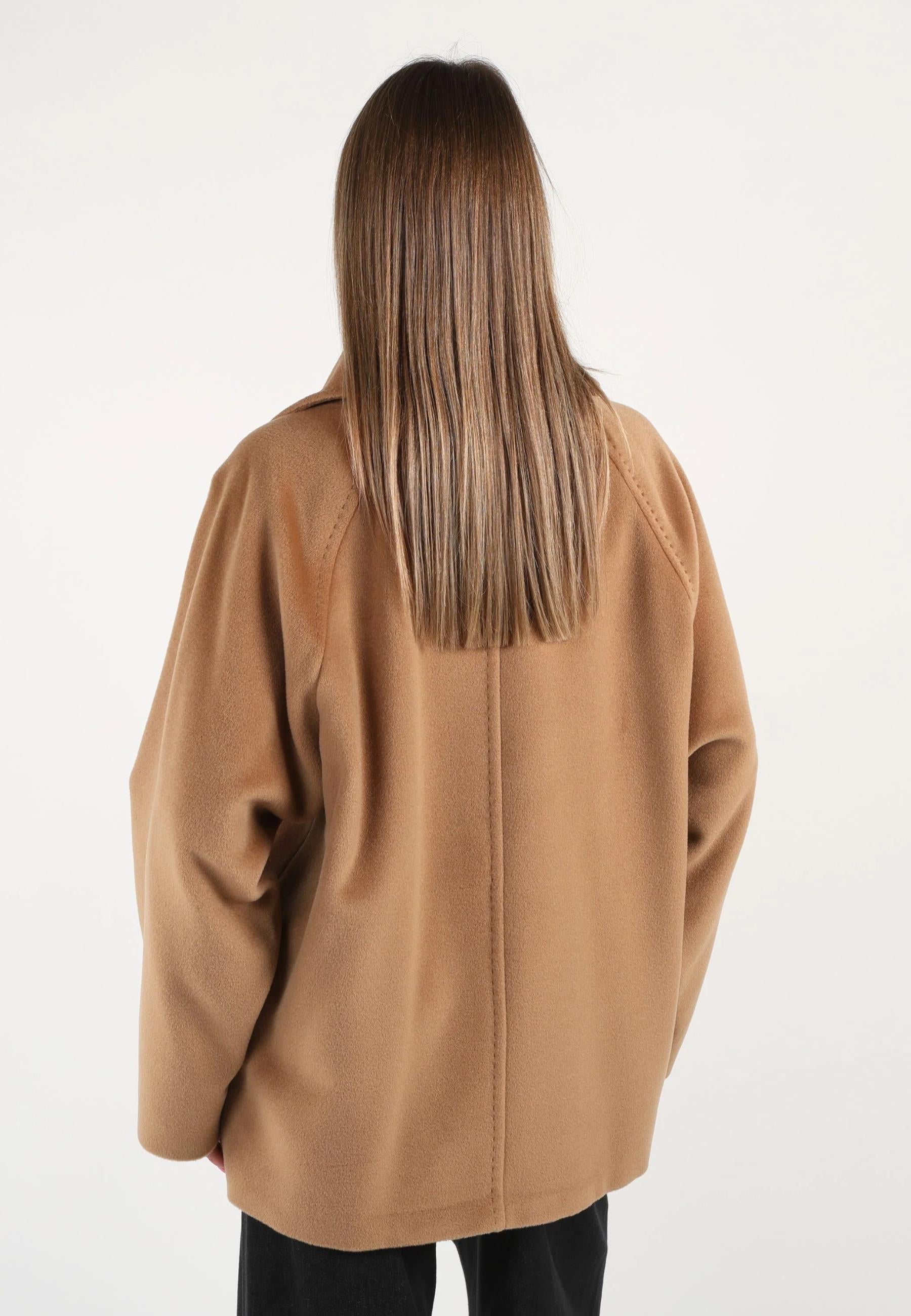 Max Mara Studio Ariano Caban Doppiopetto Donna in Pura Lana Vergine 