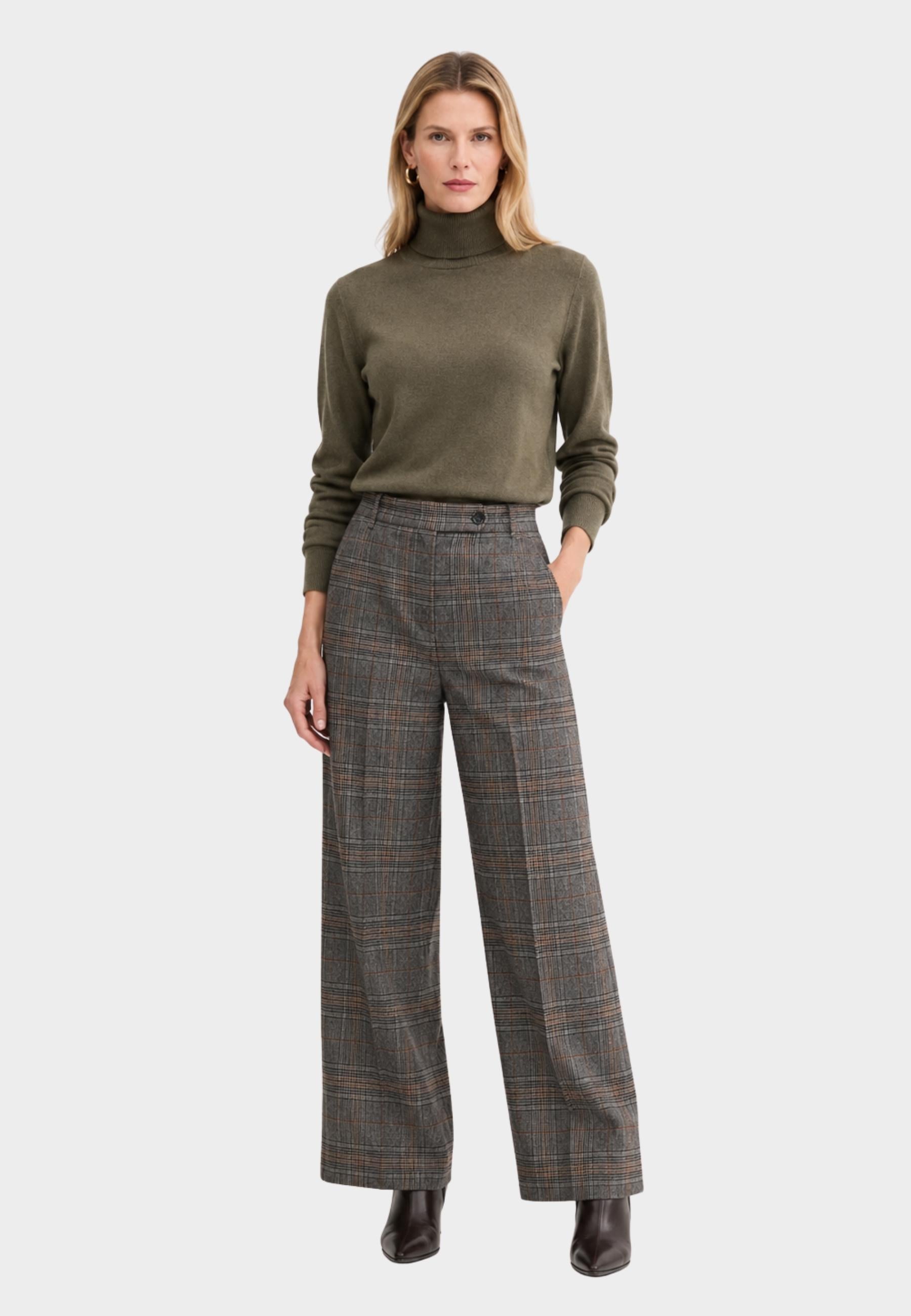 Pantaloni Palazzo Check Pinko 