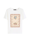 T-shirt in jersey di cotone con stampa frontale