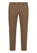 Pantalone Tasca America in Gabardina Cotone/Modal Tinto Diretto