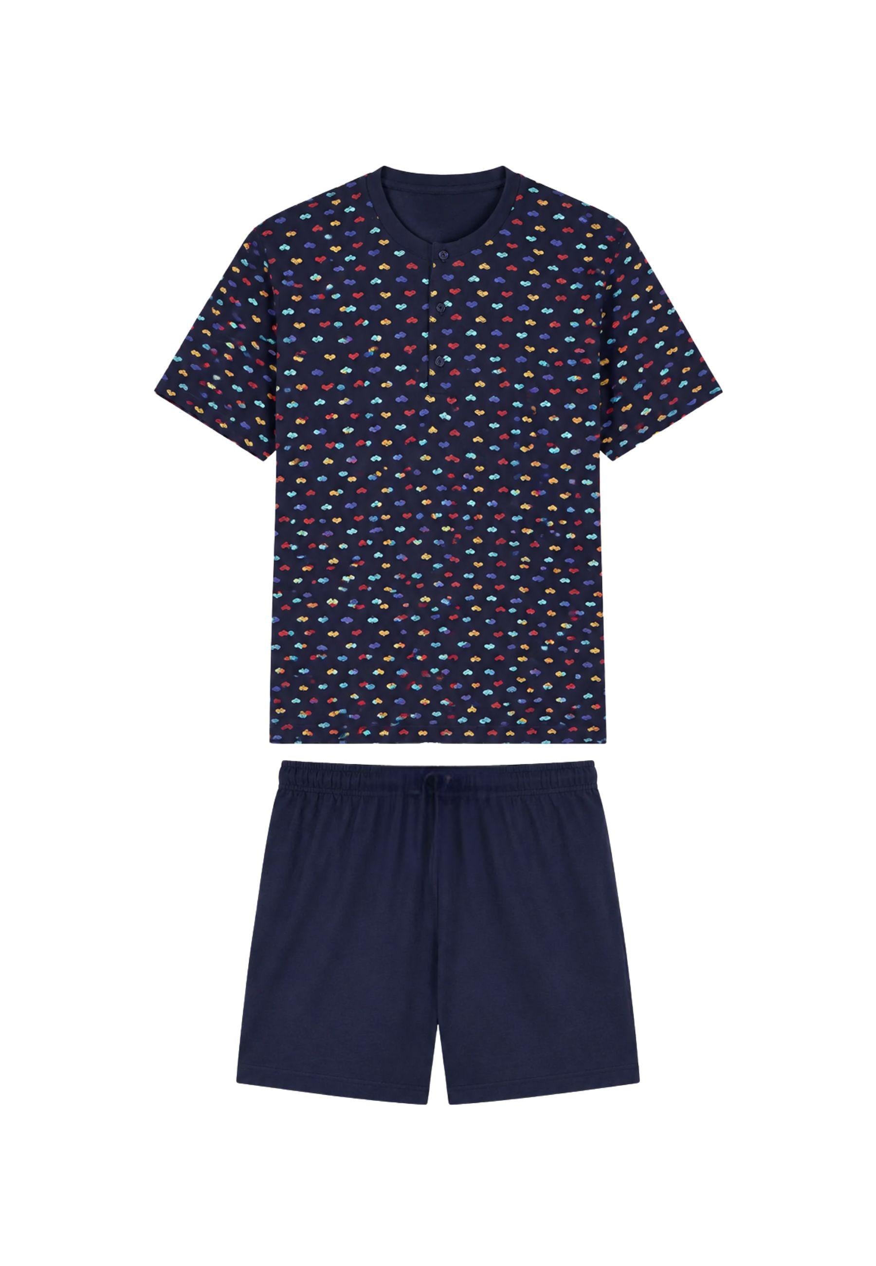 Pigiama Uomo Corto in Fresco Jersey di Cotone 