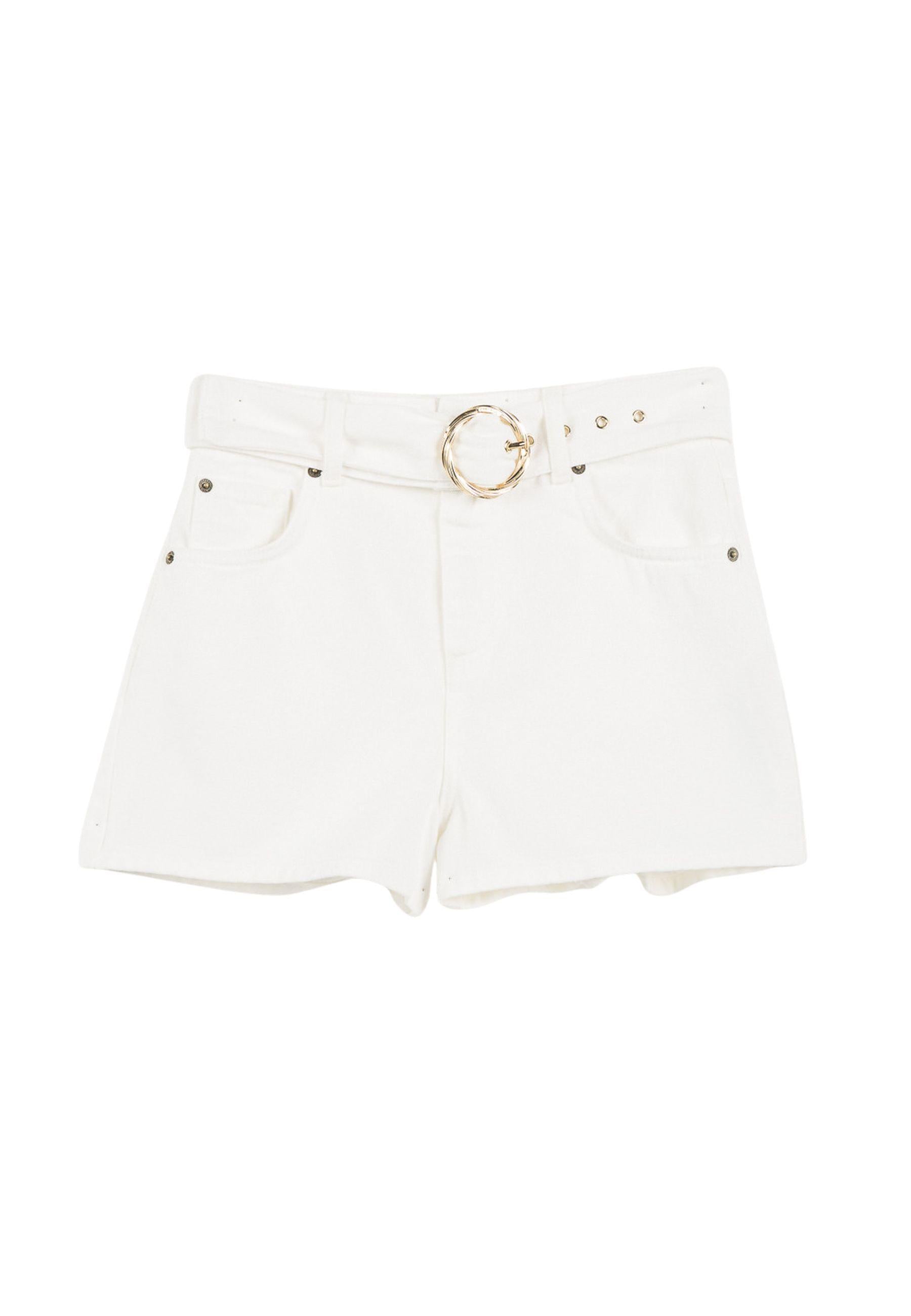 Shorts in cotone con cintura 