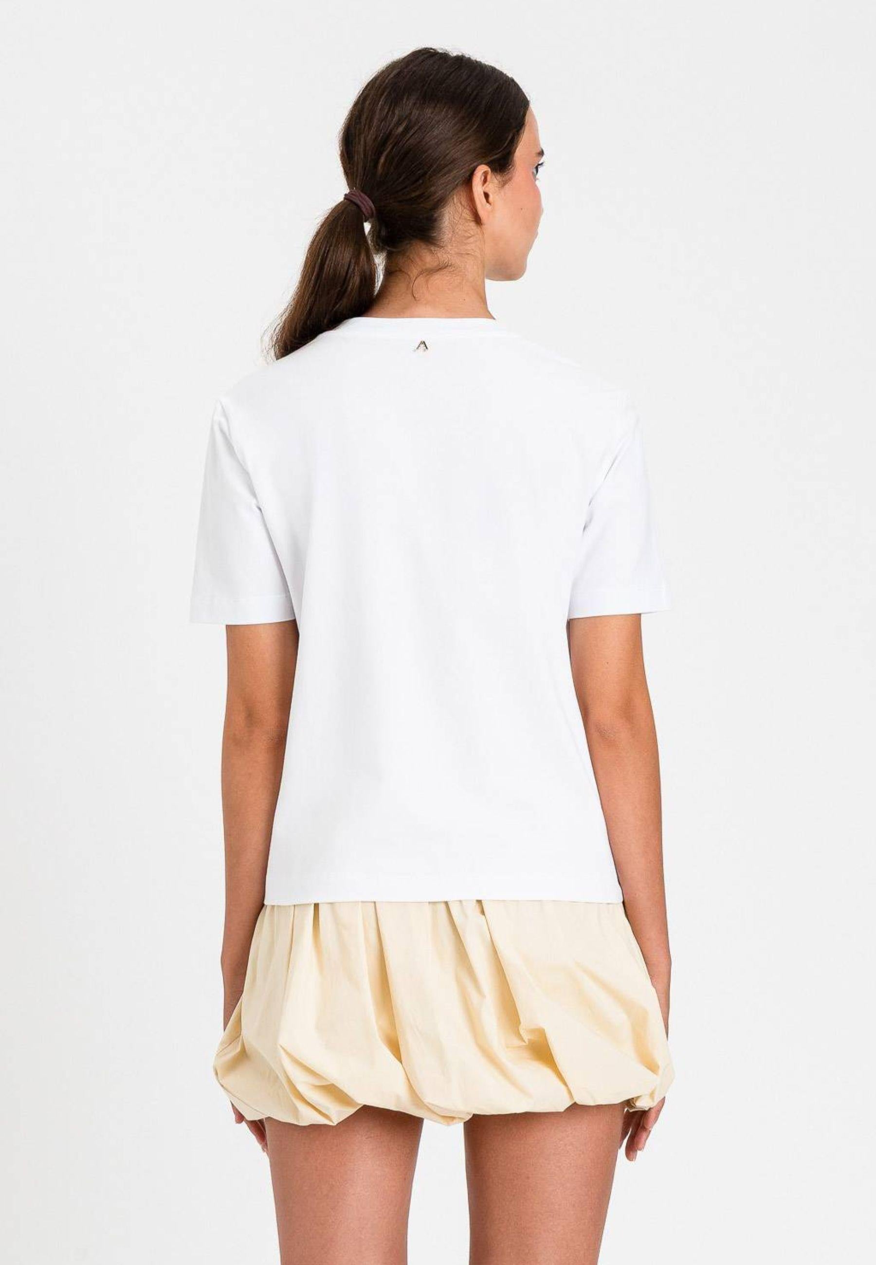 T-shirt Twinset Actitude con applicazioni - Bianco 