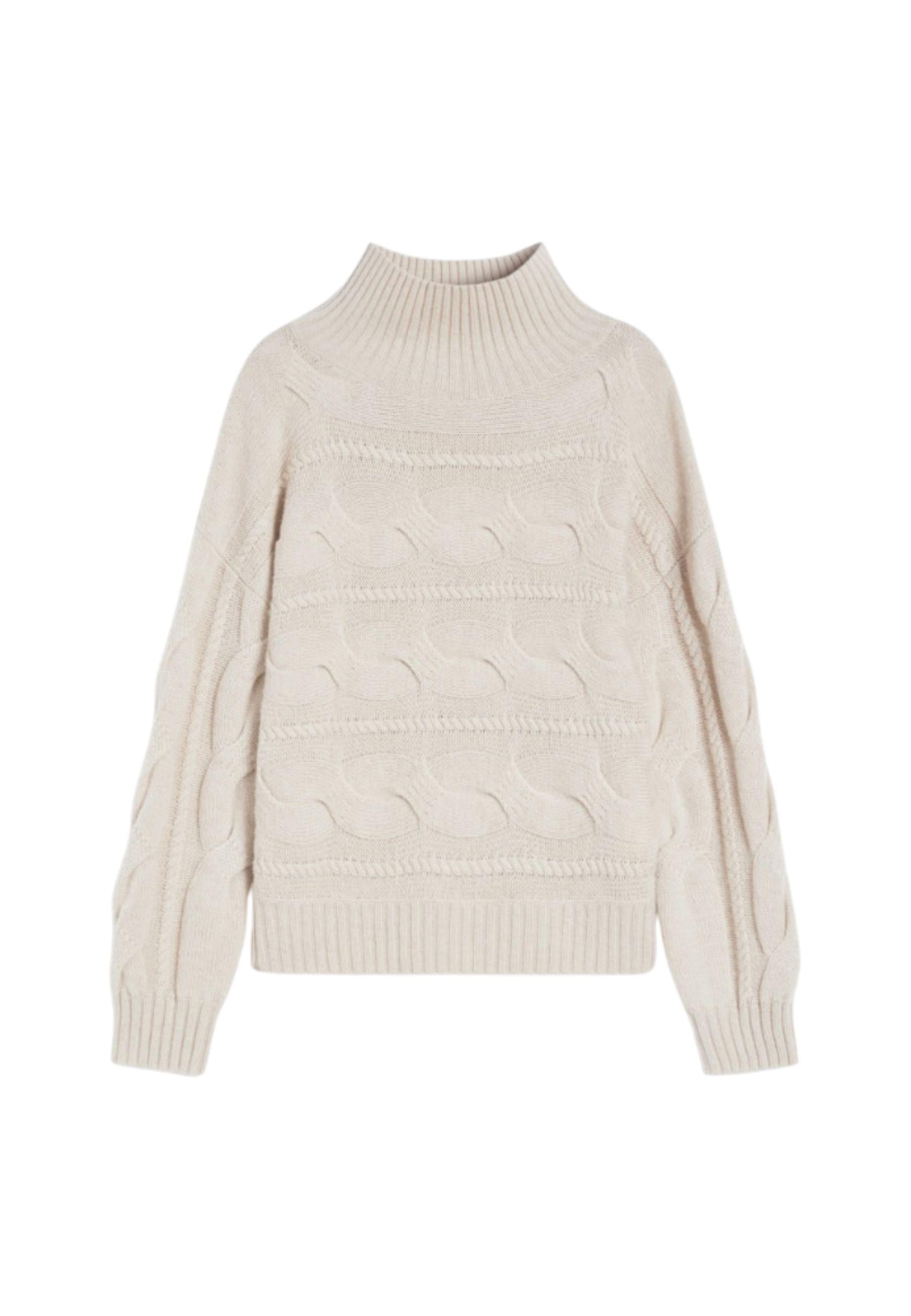 Maglia in lana e cachemire a trecce 