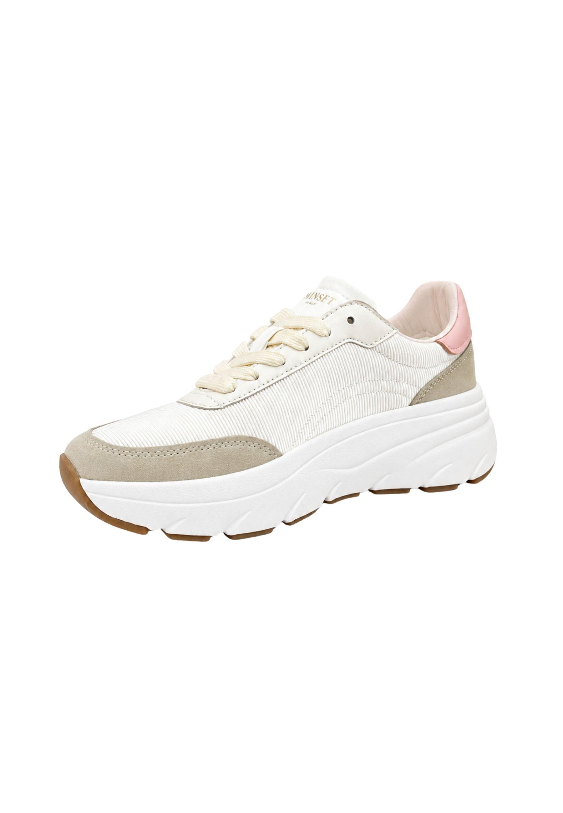 Sneakers Twinset in tessuto con ricamo floreale 