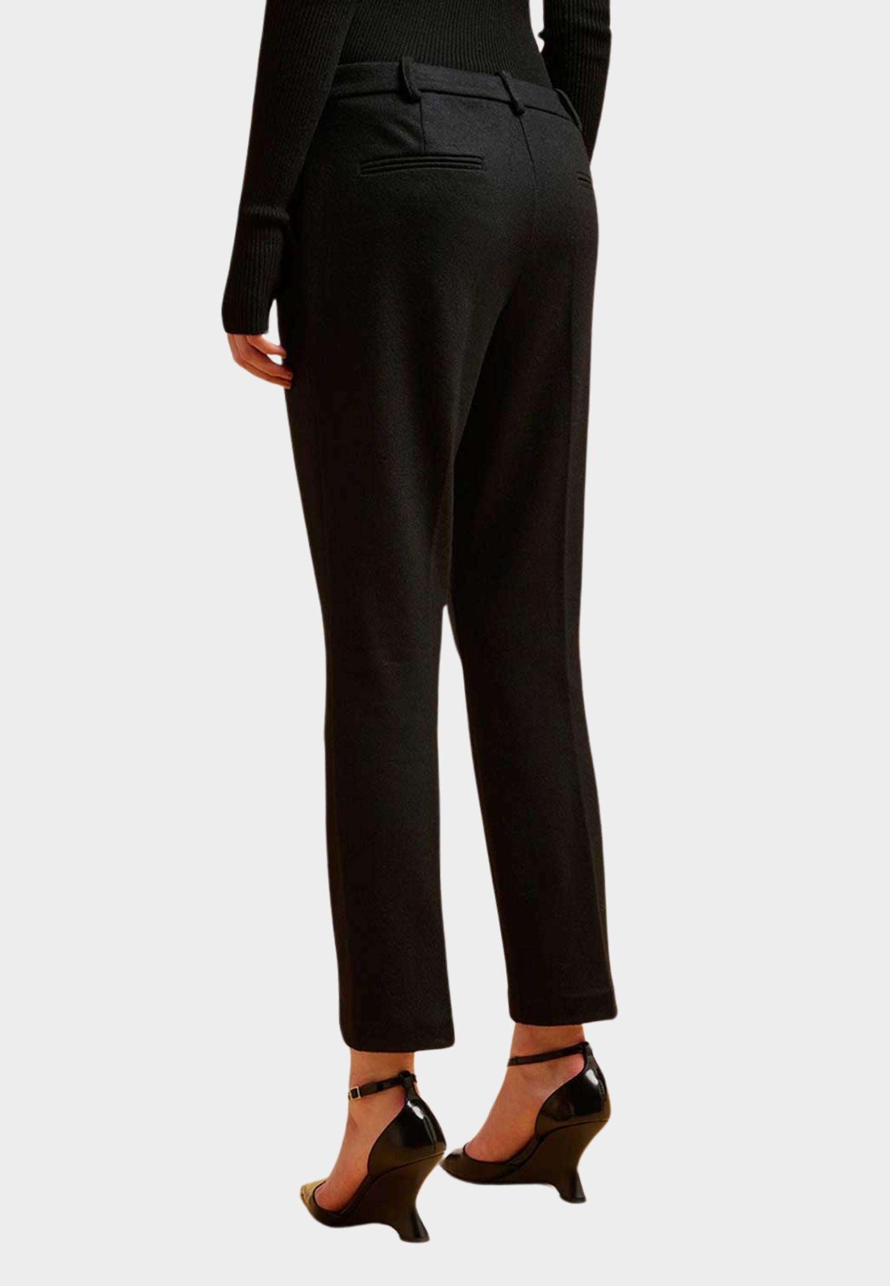 Pantaloni sartoriali in punto Milano lucido 