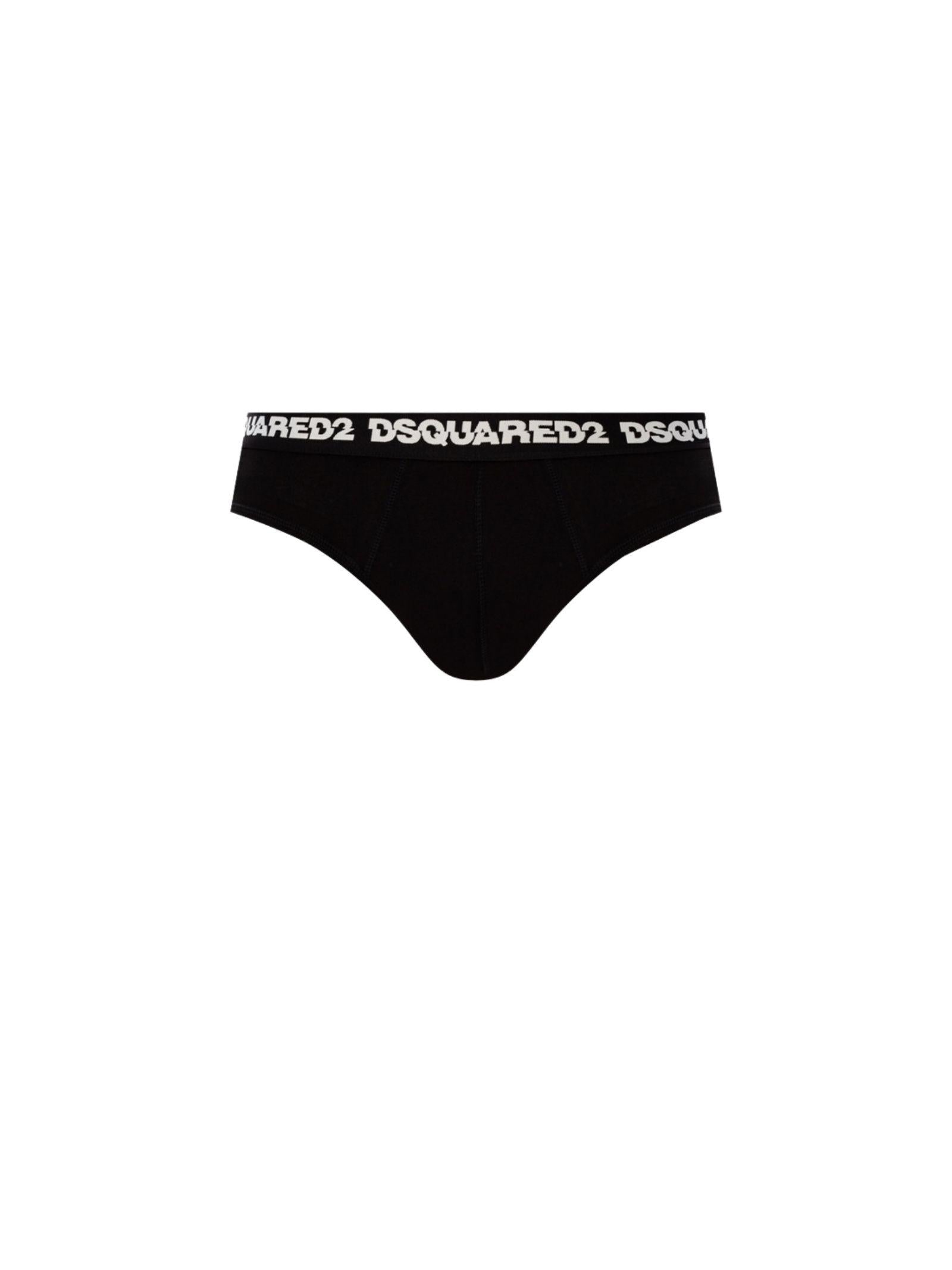 Slip Uomo in Cotone Nero con Logo 