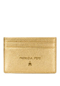 Portacarte Patrizia Pepe in pelle a grana con logo Fly