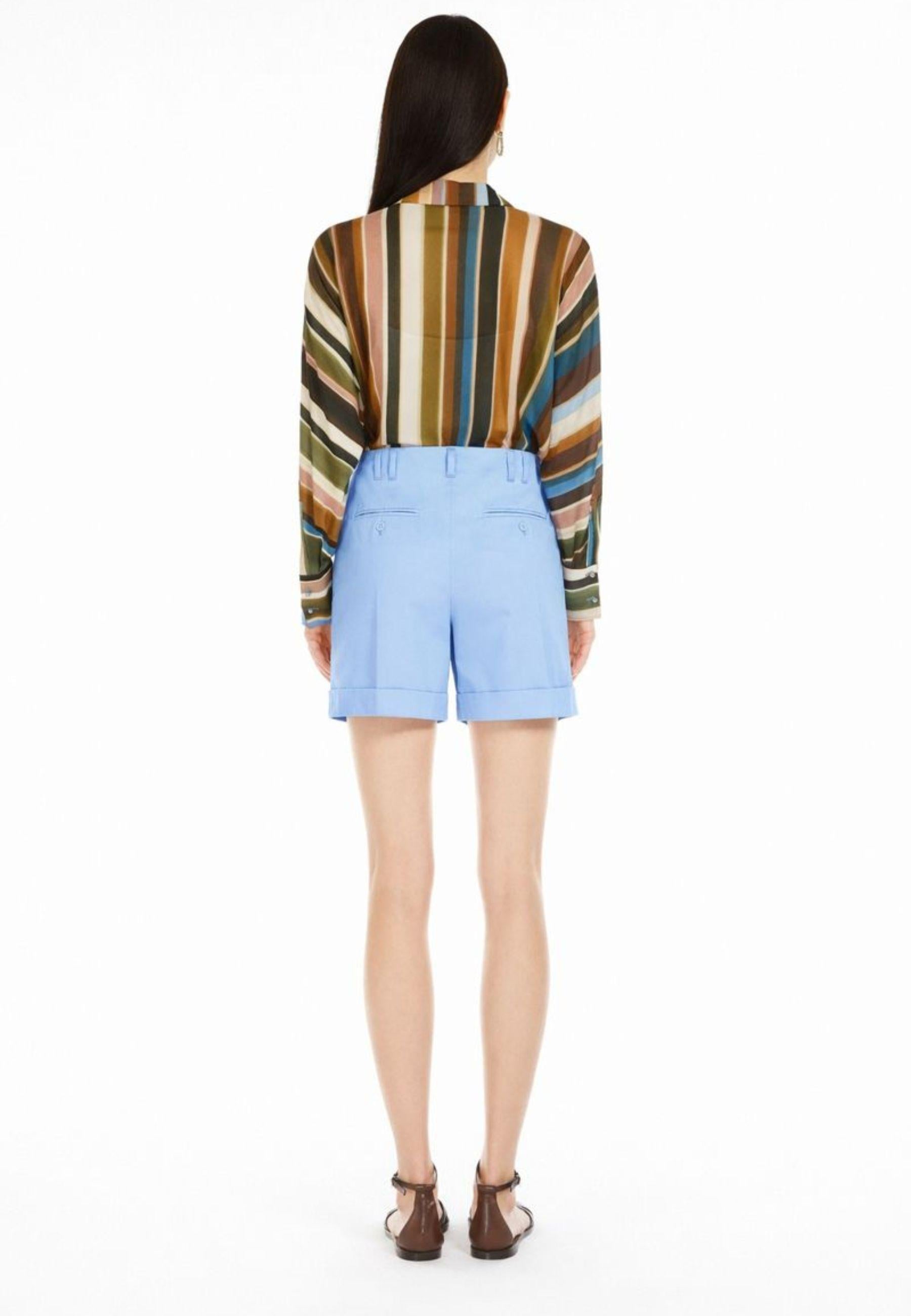 Short Bergen in gabardina di cotone stretch 