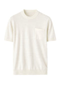 Paolo Pecora – T-Shirt aus reiner Seide mit Brusttasche