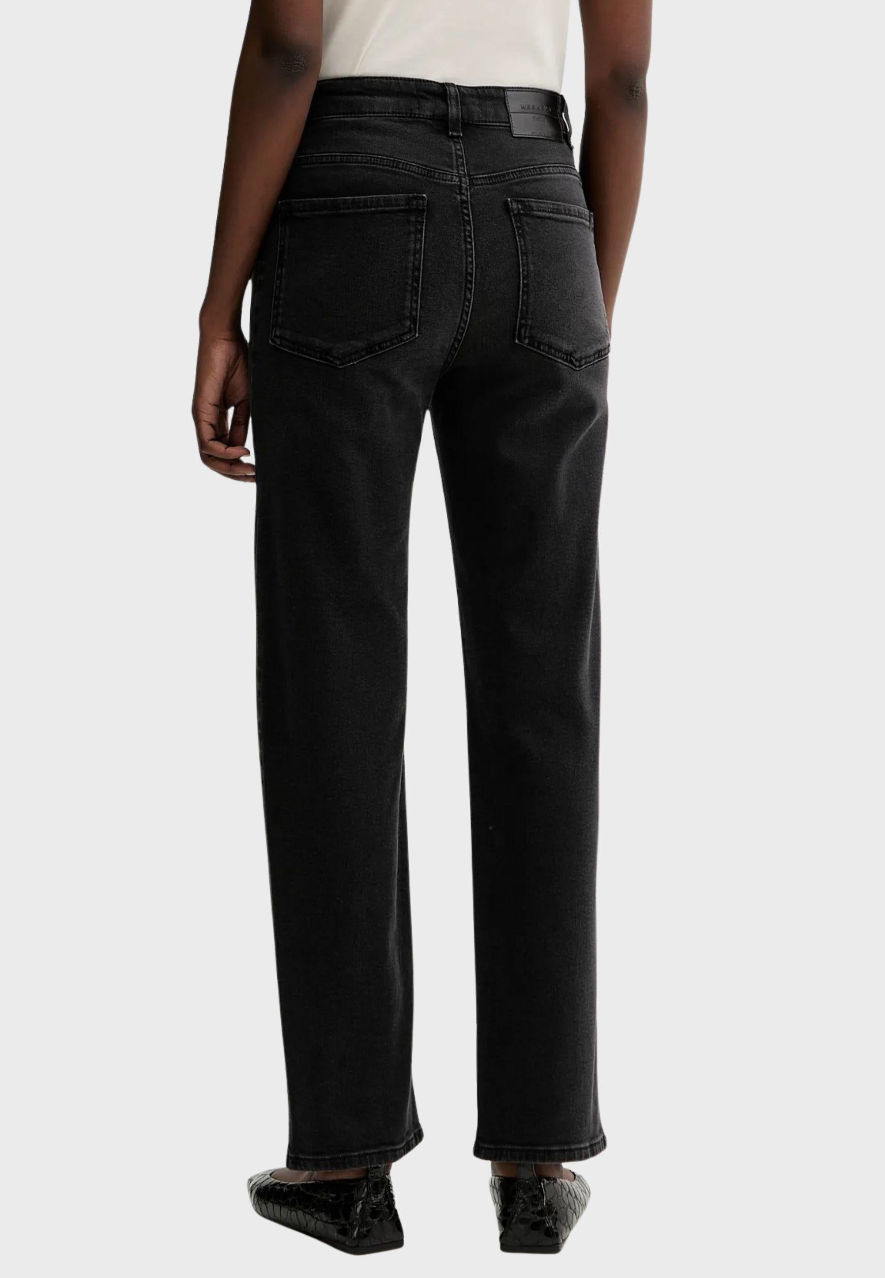 Jeans donna straight fit vita alta 