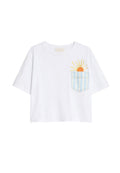 iBlues - T-shirt in jersey di cotone con stampa e ricamo
