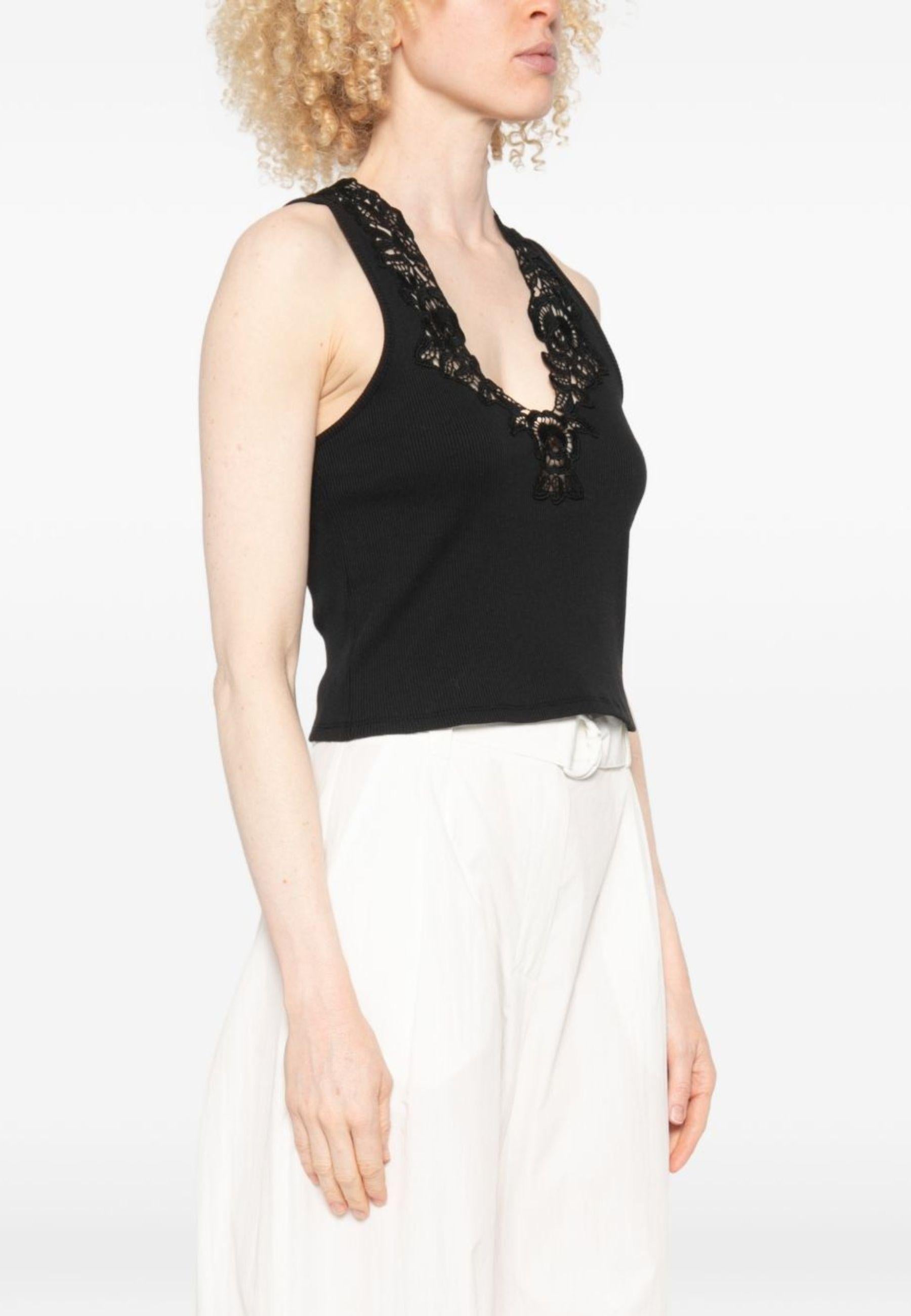 Twinset - Top a Costine con Pizzo 