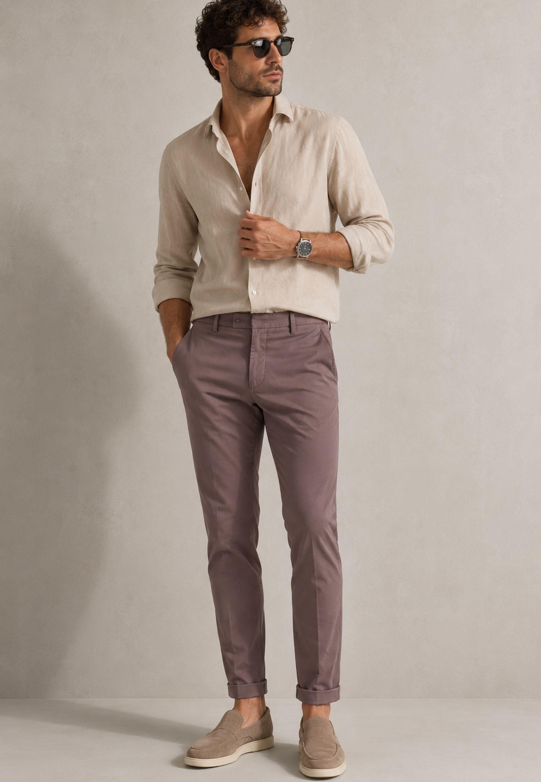 Briglia 1949 - Pantalone Tapered in Cotone Stretch 