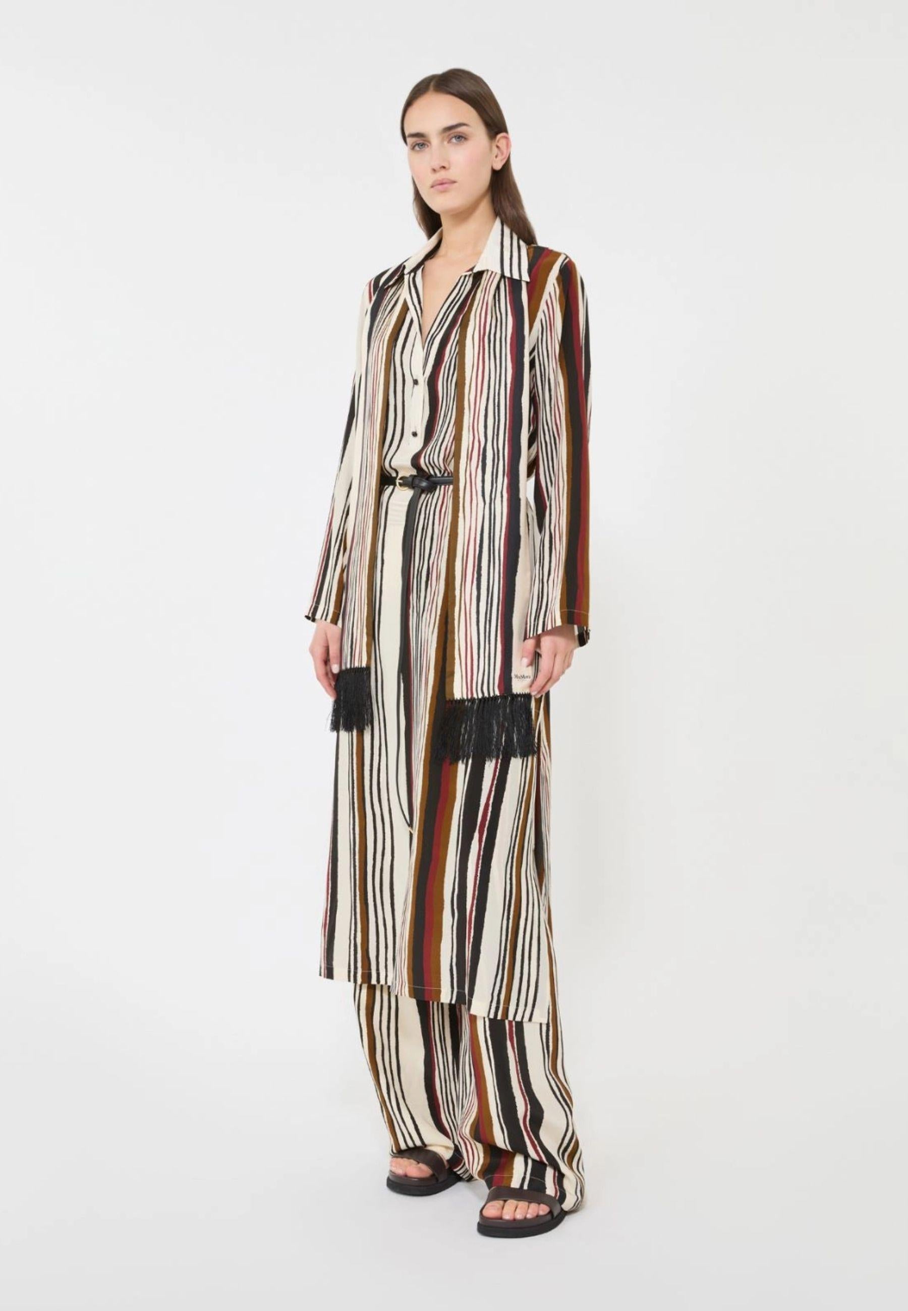 Max Mara Studio - Abito caftano in seta stampata 