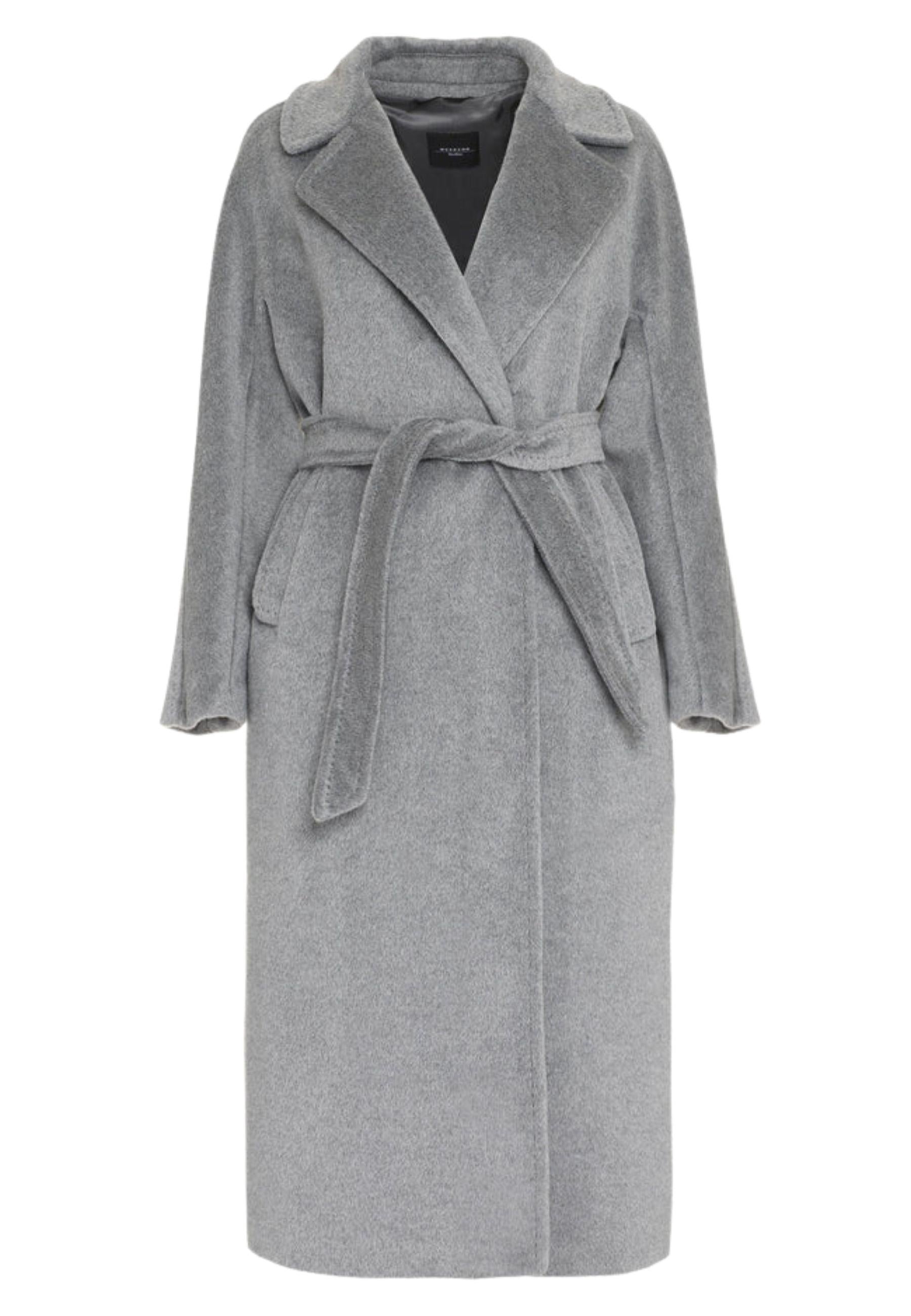Cappotto a vestaglia in lana e alpaca 