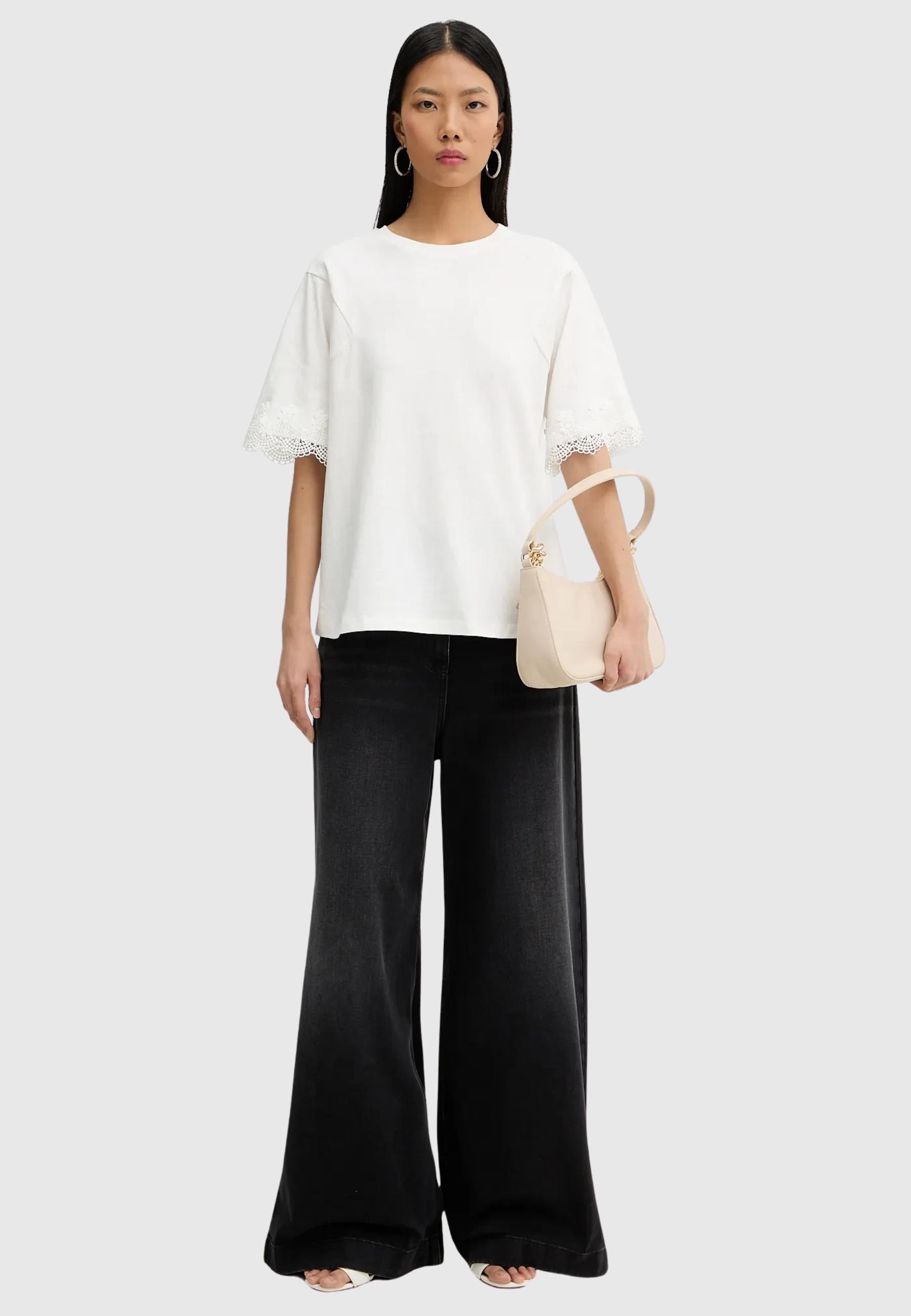 Jeans Wide Leg Donna - Nero 