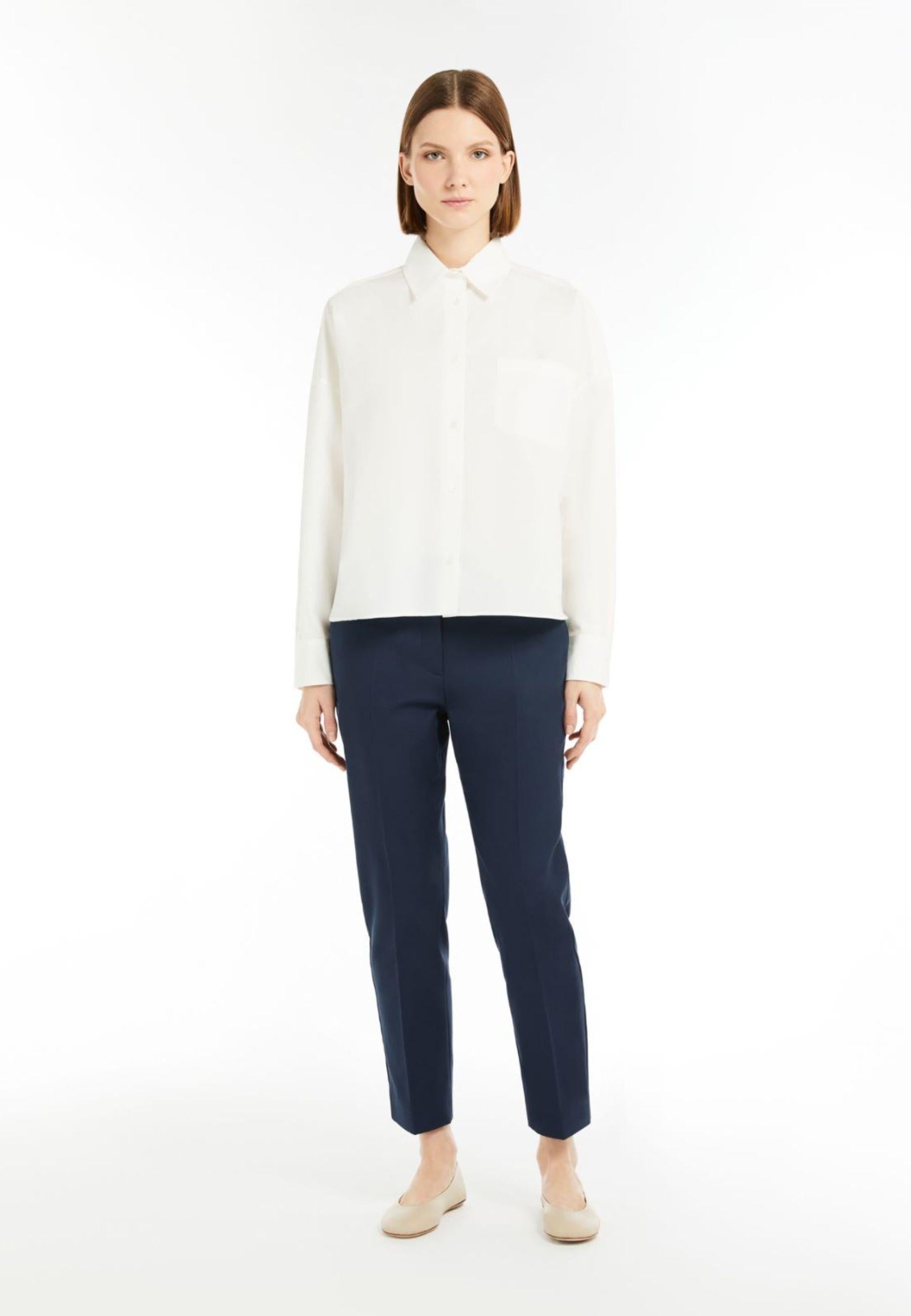 Weekend Max Mara - Pantaloni dritti in cotone stretch 