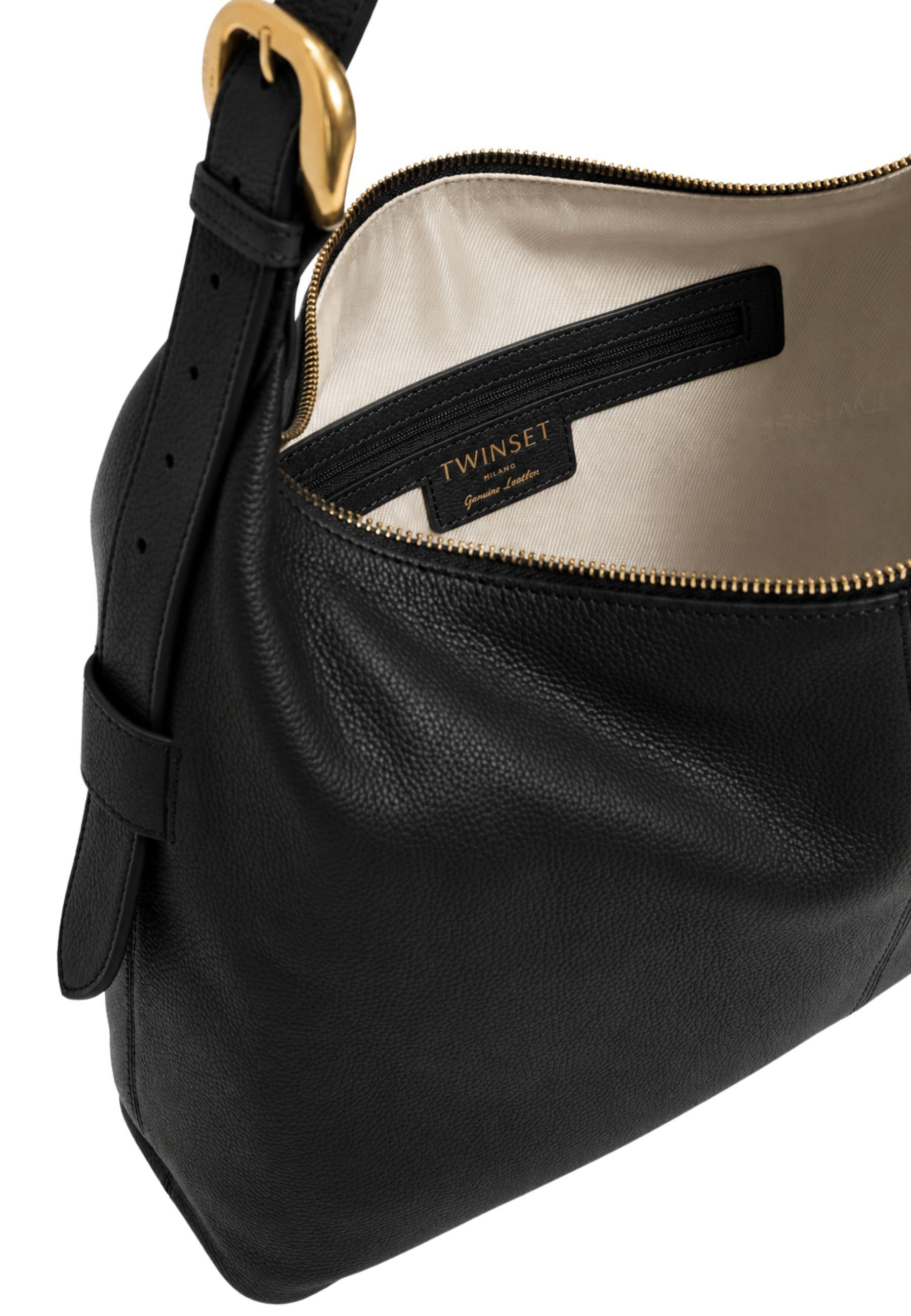 Twinset Milano Genuine Leather Hobo Bag 
