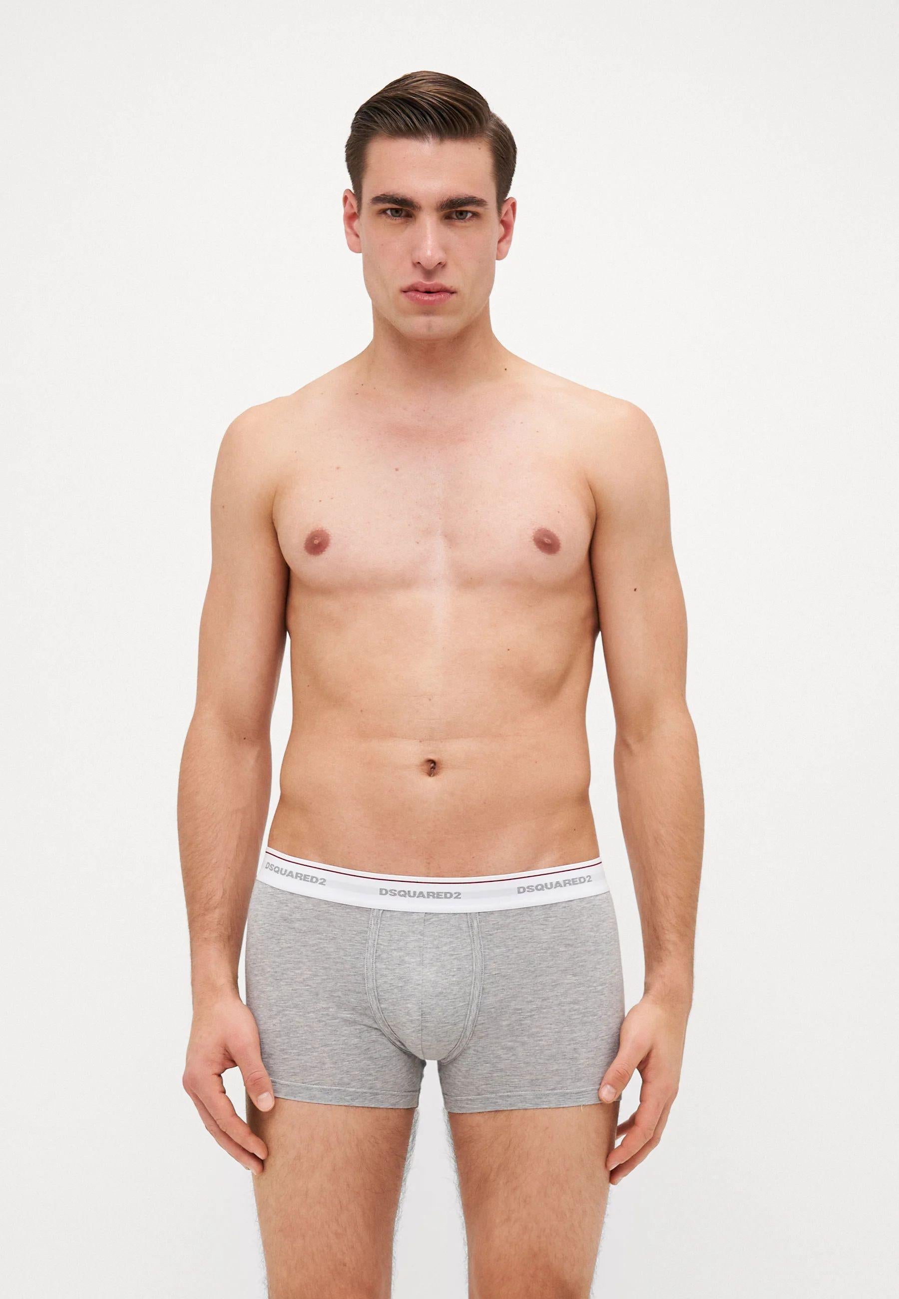 Set 3 Boxer Uomo Bianco, Grigio e Nero 