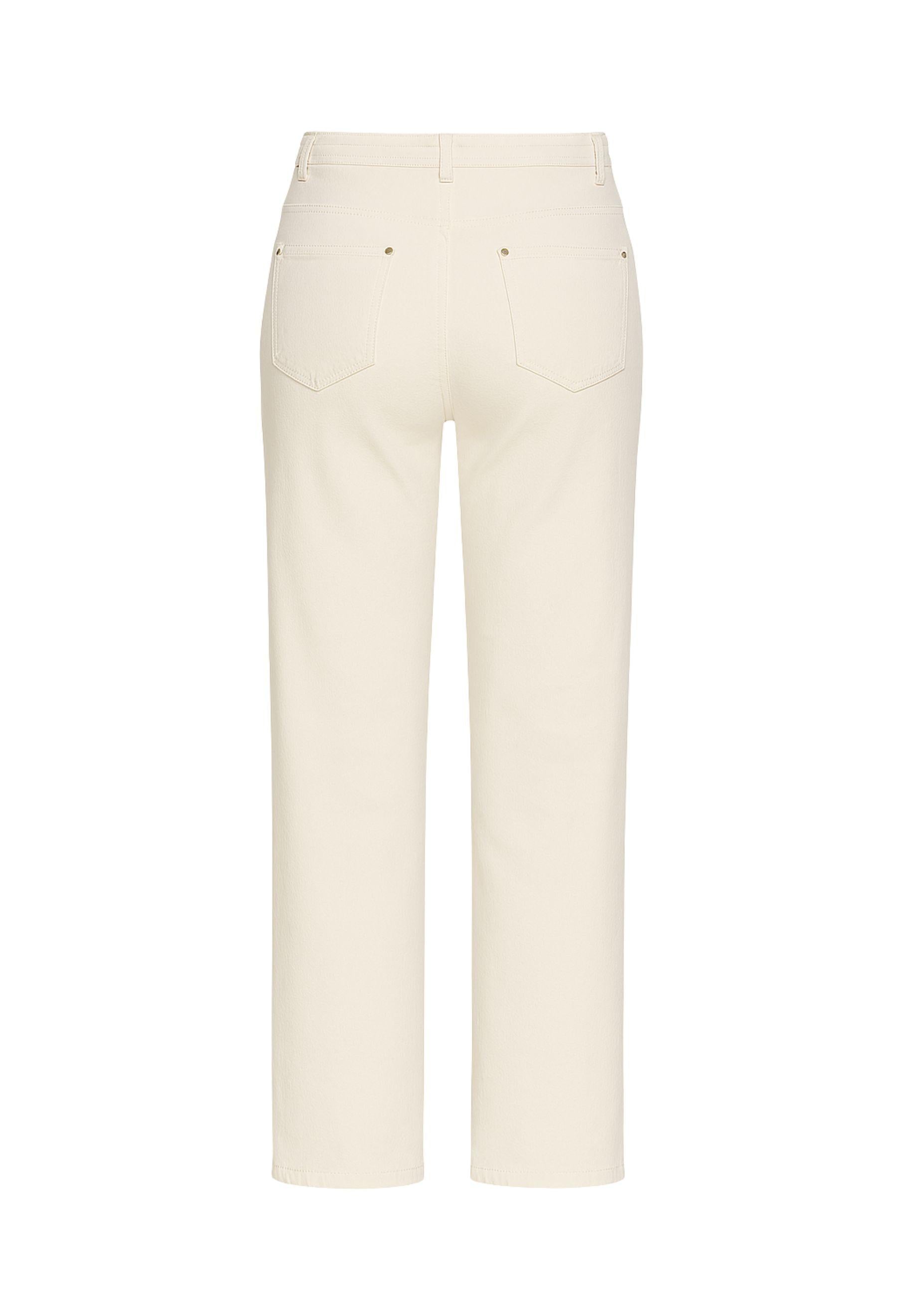 Jeans Donna a Gamba Dritta con Strappi - Colore Bianco 