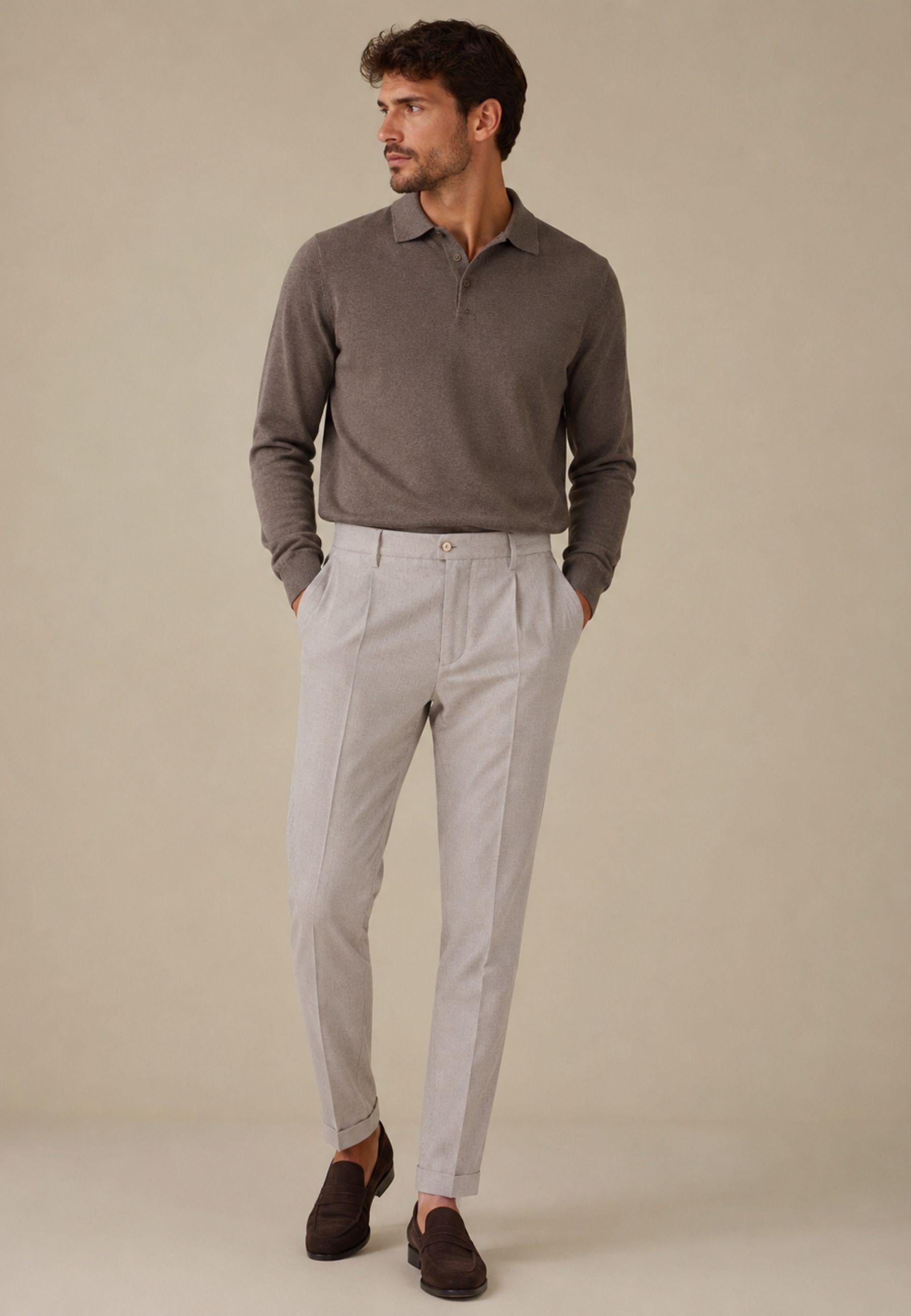 Briglia 1949 pantalone sartoriale beige uomo 