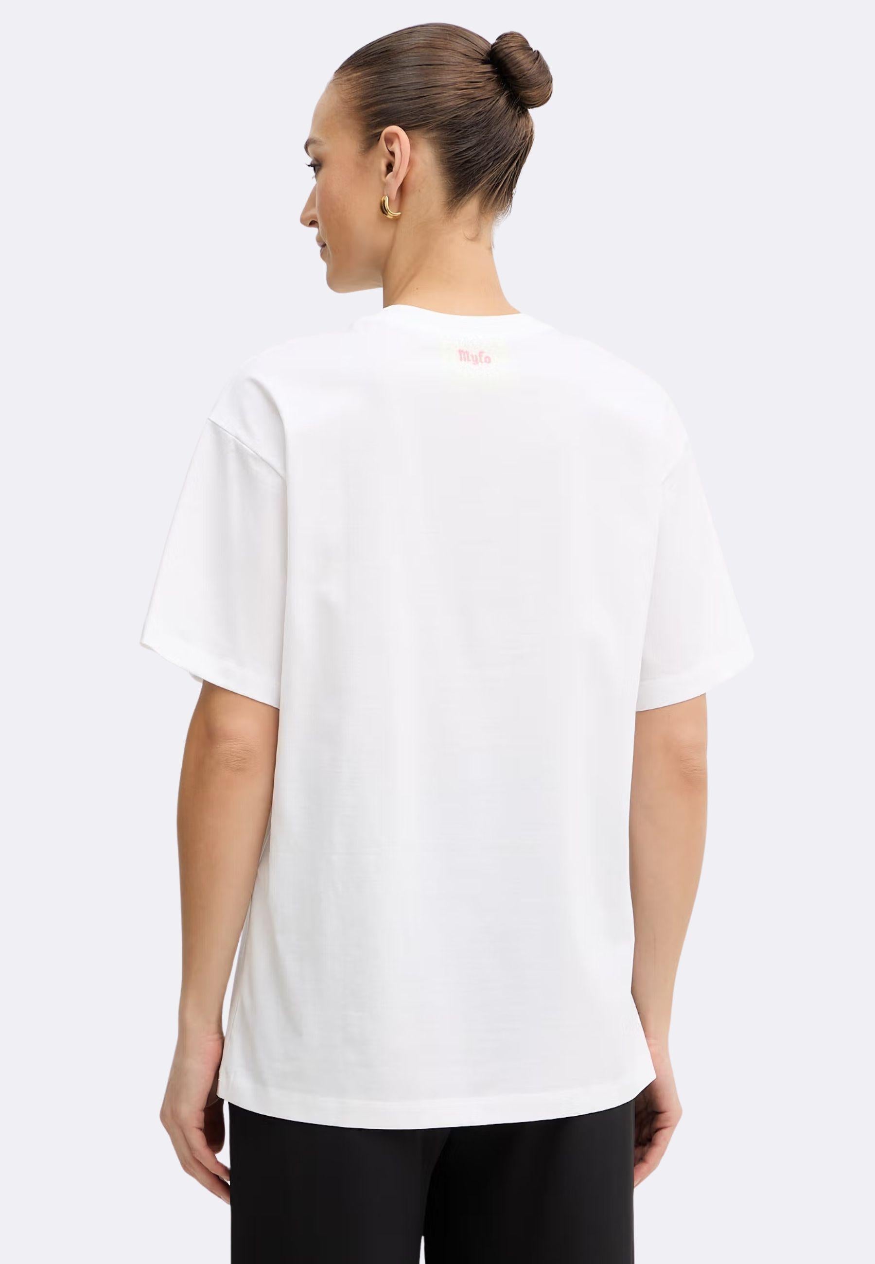 T-shirt oversize con stampa e ricamo - Actitude by Twinset 