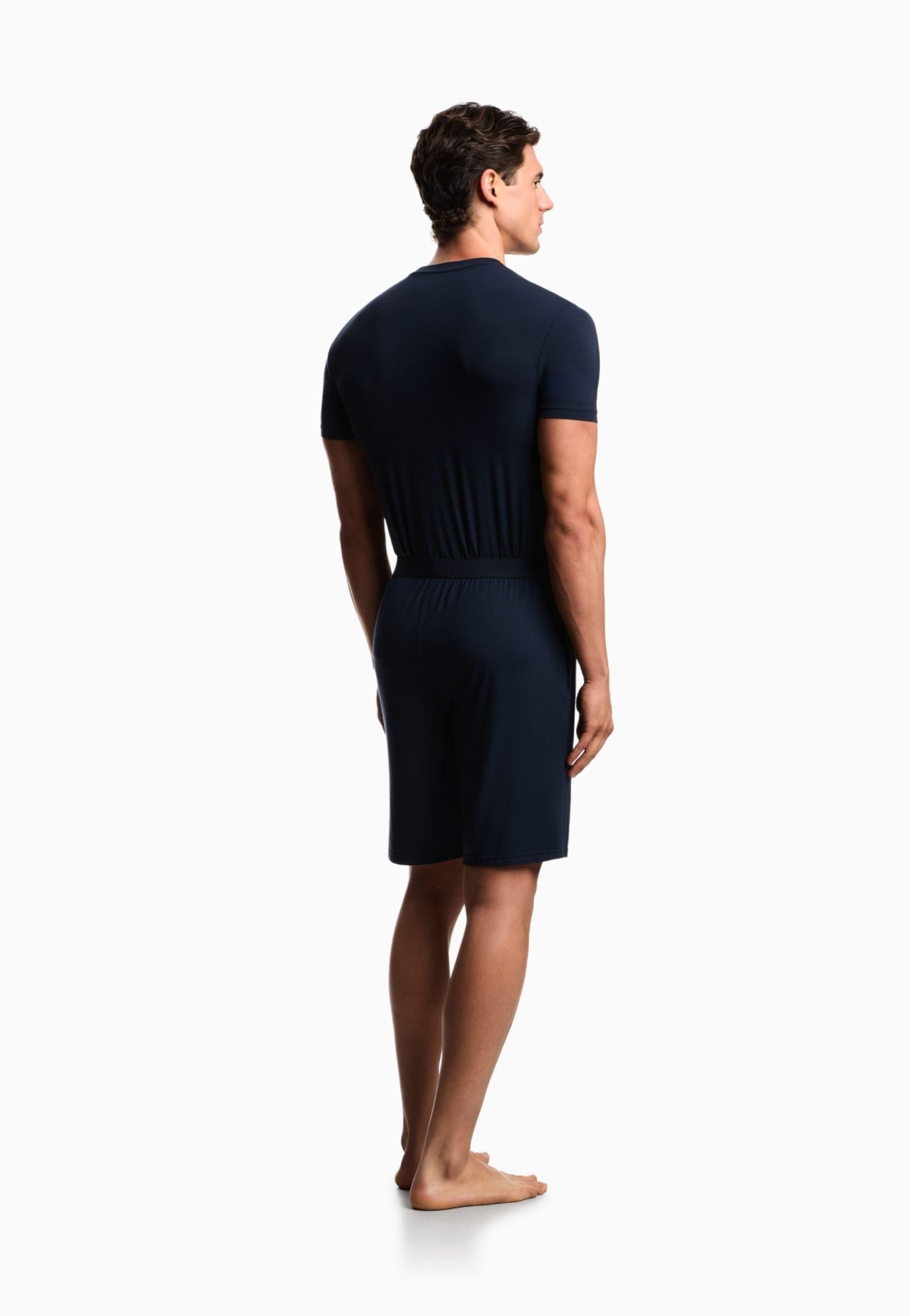 EMPORIO ARMANI - Pigiama con Bermuda in Soft Modal 