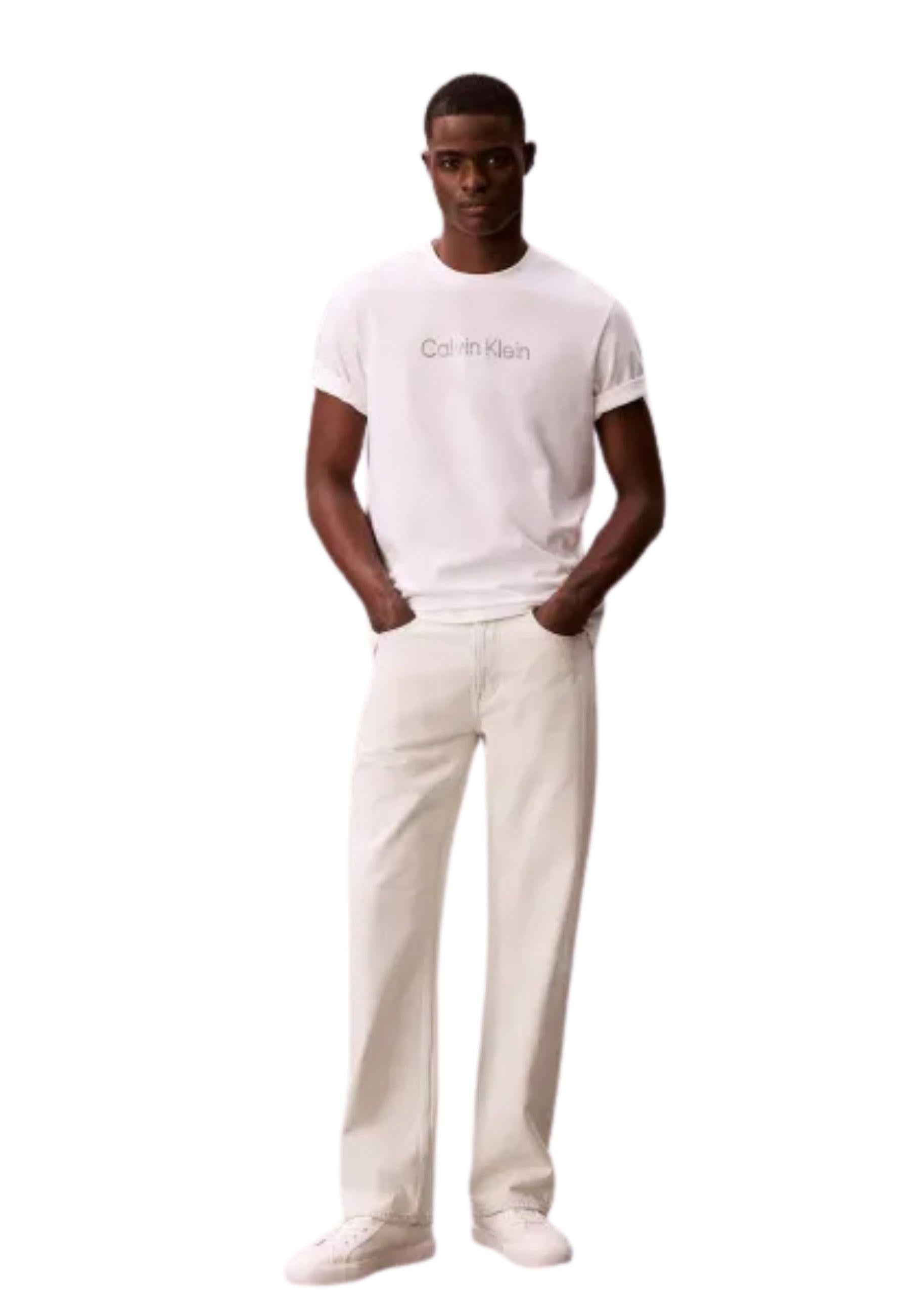 T-shirt Calvin Klein in cotone - Bianca 