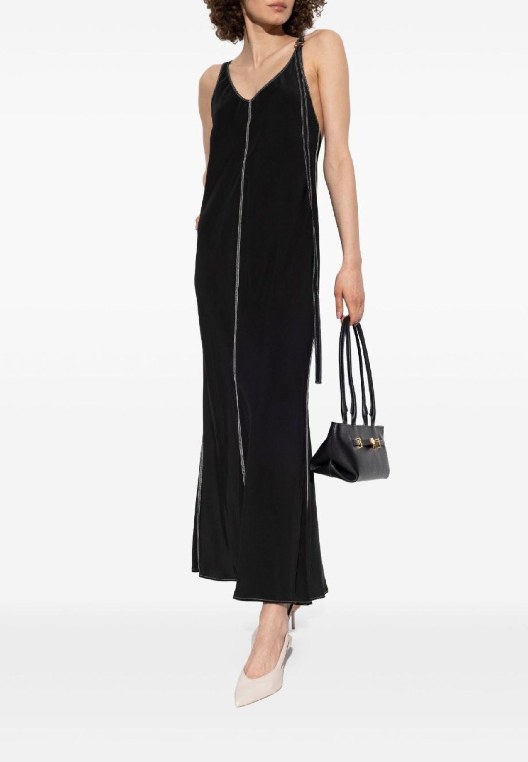 Sportmax - Abito Unione in viscosa nero 