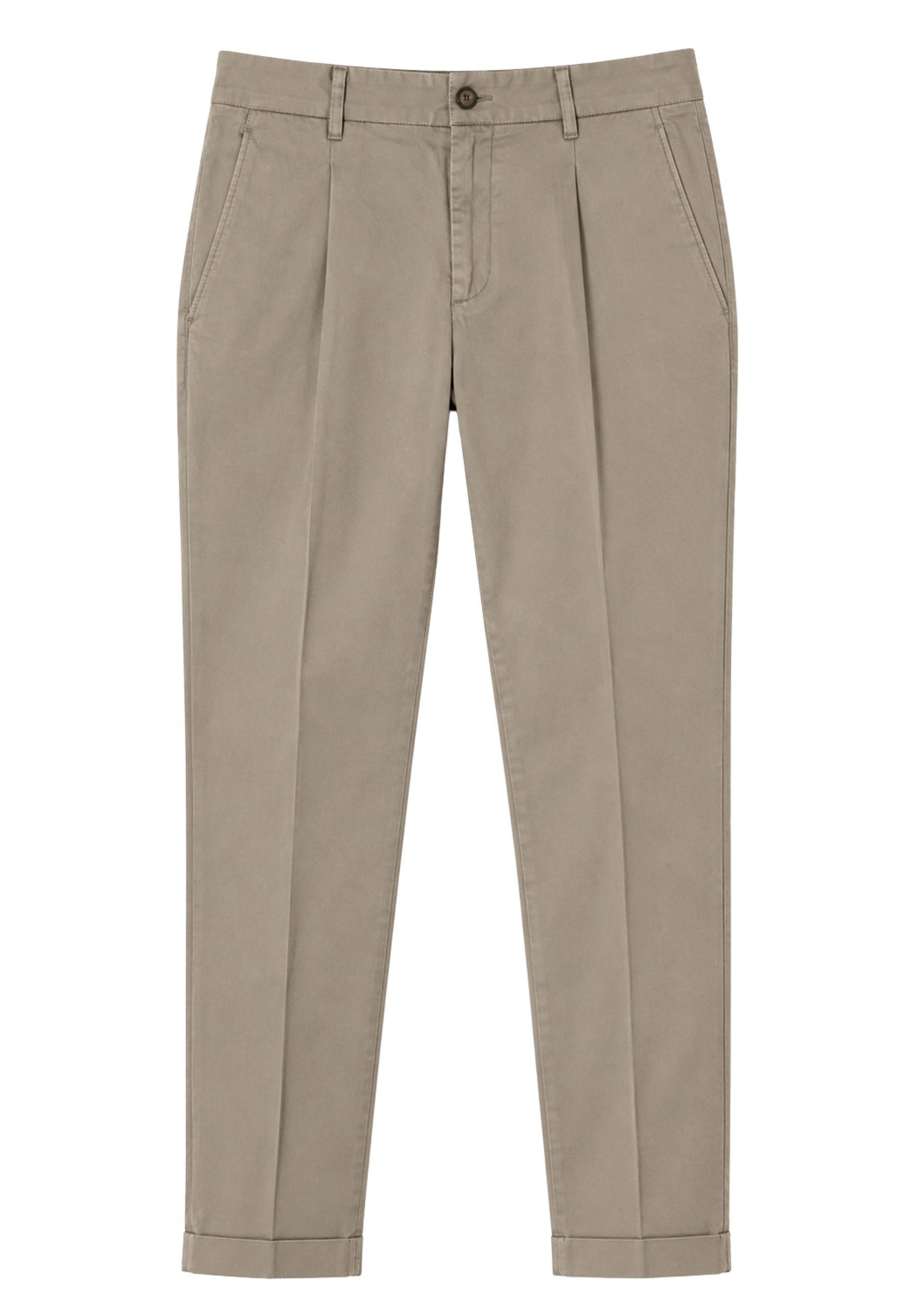 Pantalone Briglia Uomo in Cotone - Colore Fango Chiaro 